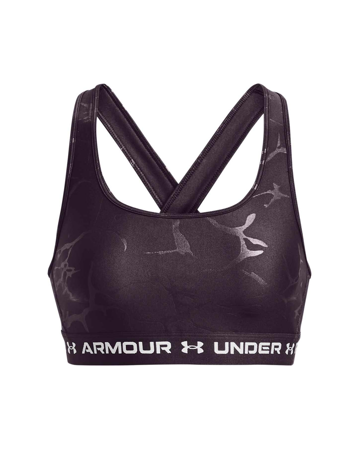 Women's Armour® Mid Crossback Emboss Sports Bra