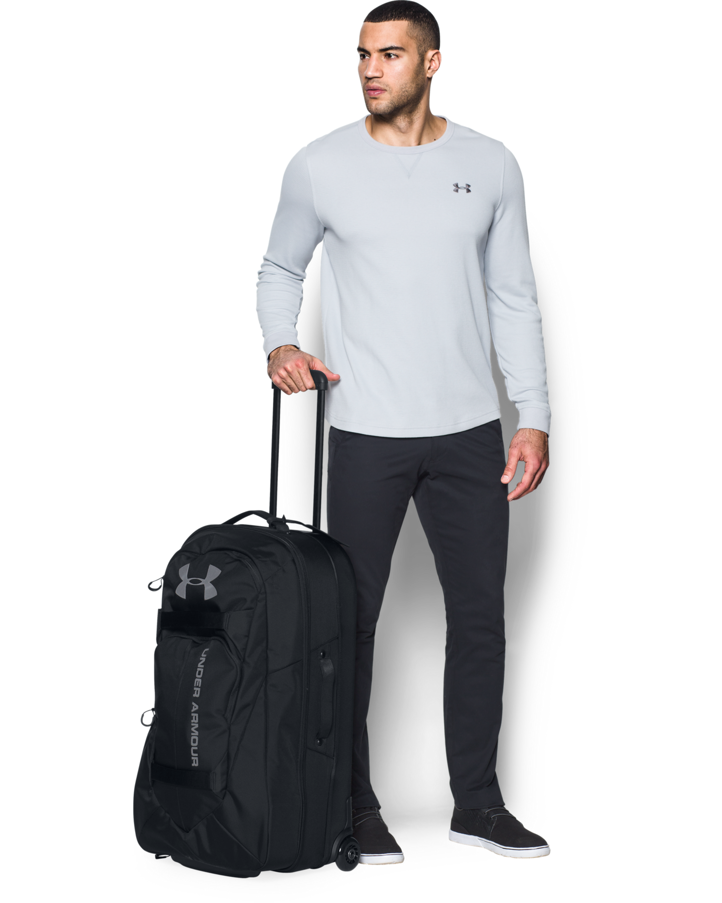 UA Checked Rolling Suitcase