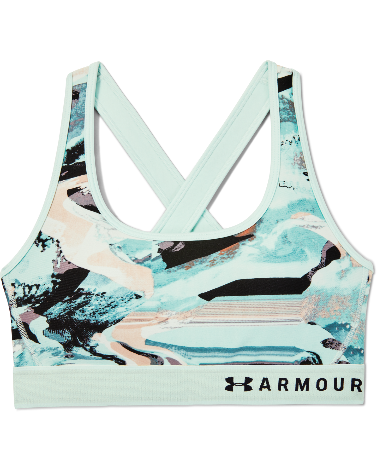 Women's Armour® Mid Crossback Print Sports Bra