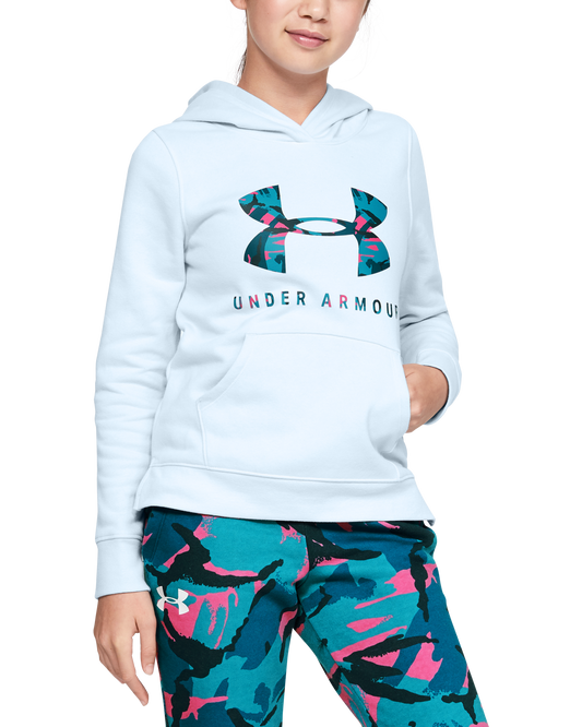 Girls' UA Rival Print Fill Logo Hoodie
