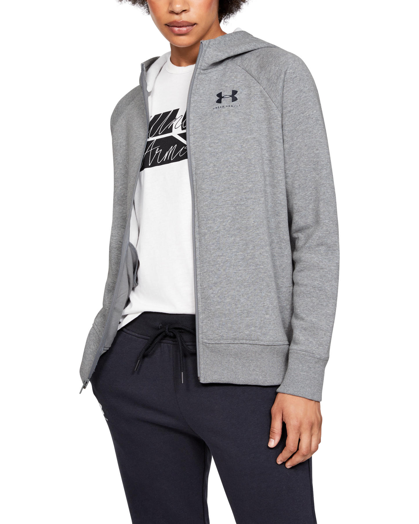 Women's UA Rival Fleece Sportstyle LC Graphic Full Zip Long Sleeve