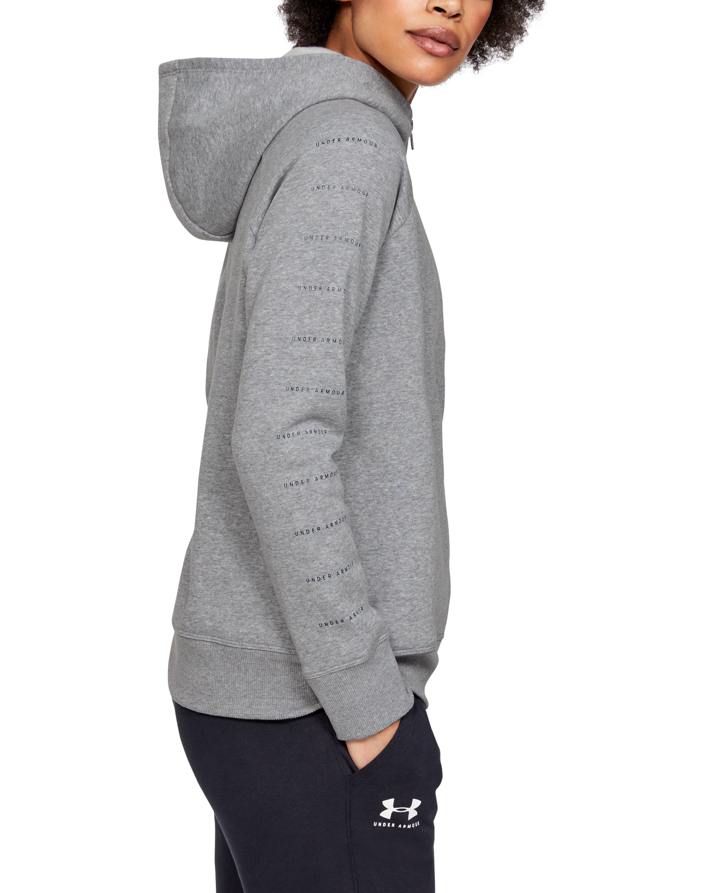 Women's UA Rival Fleece Sportstyle LC Graphic Full Zip Long Sleeve