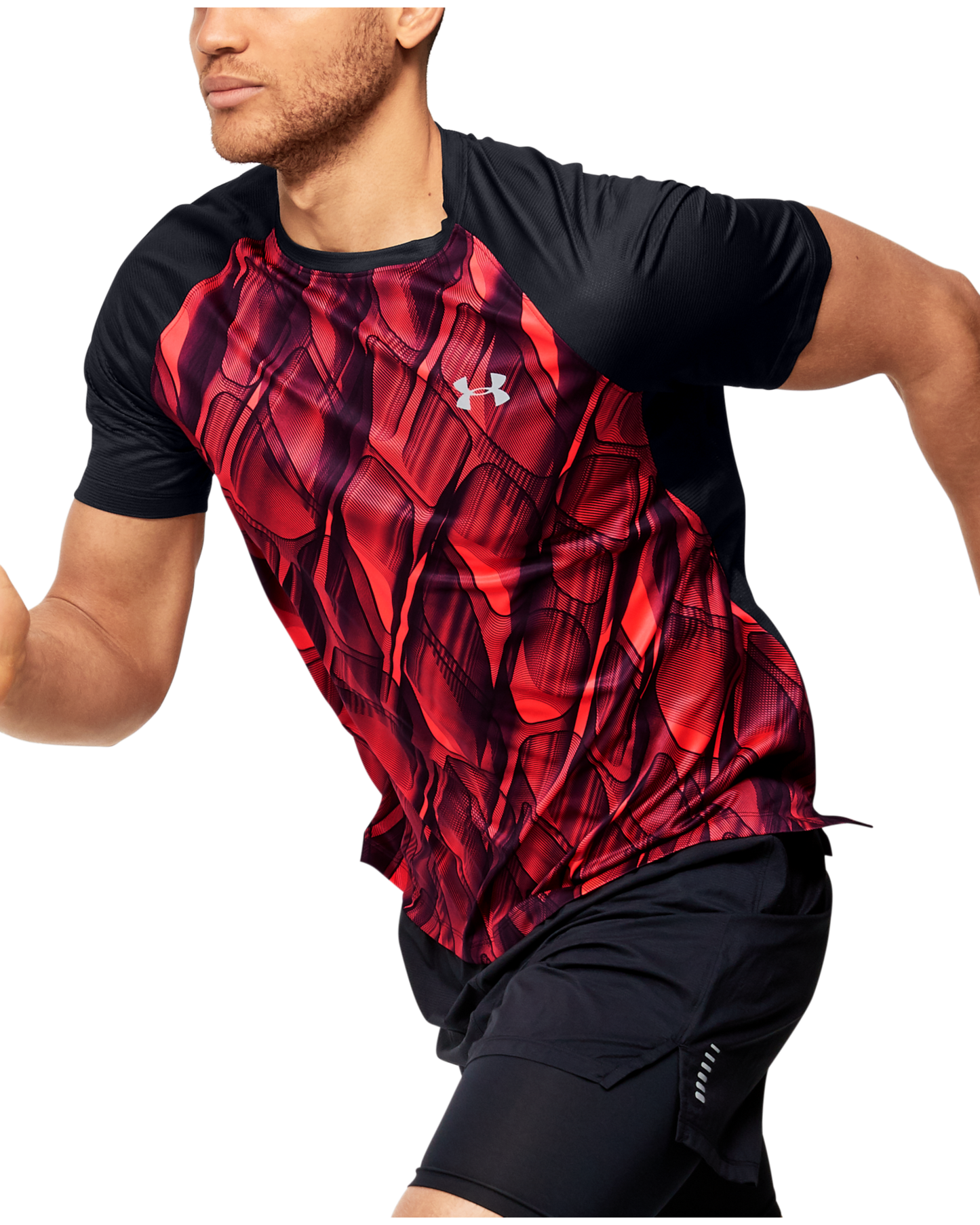 Men's UA Qualifier Iso-Chill Printed Run Short Sleeve