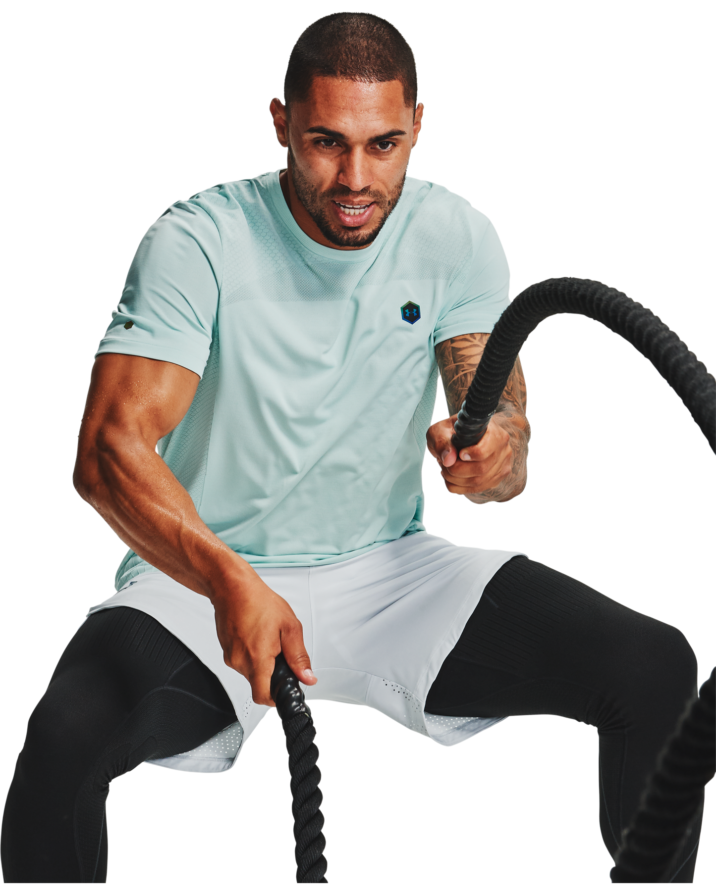 Men's UA RUSH™ Seamless Fitted Short Sleeve