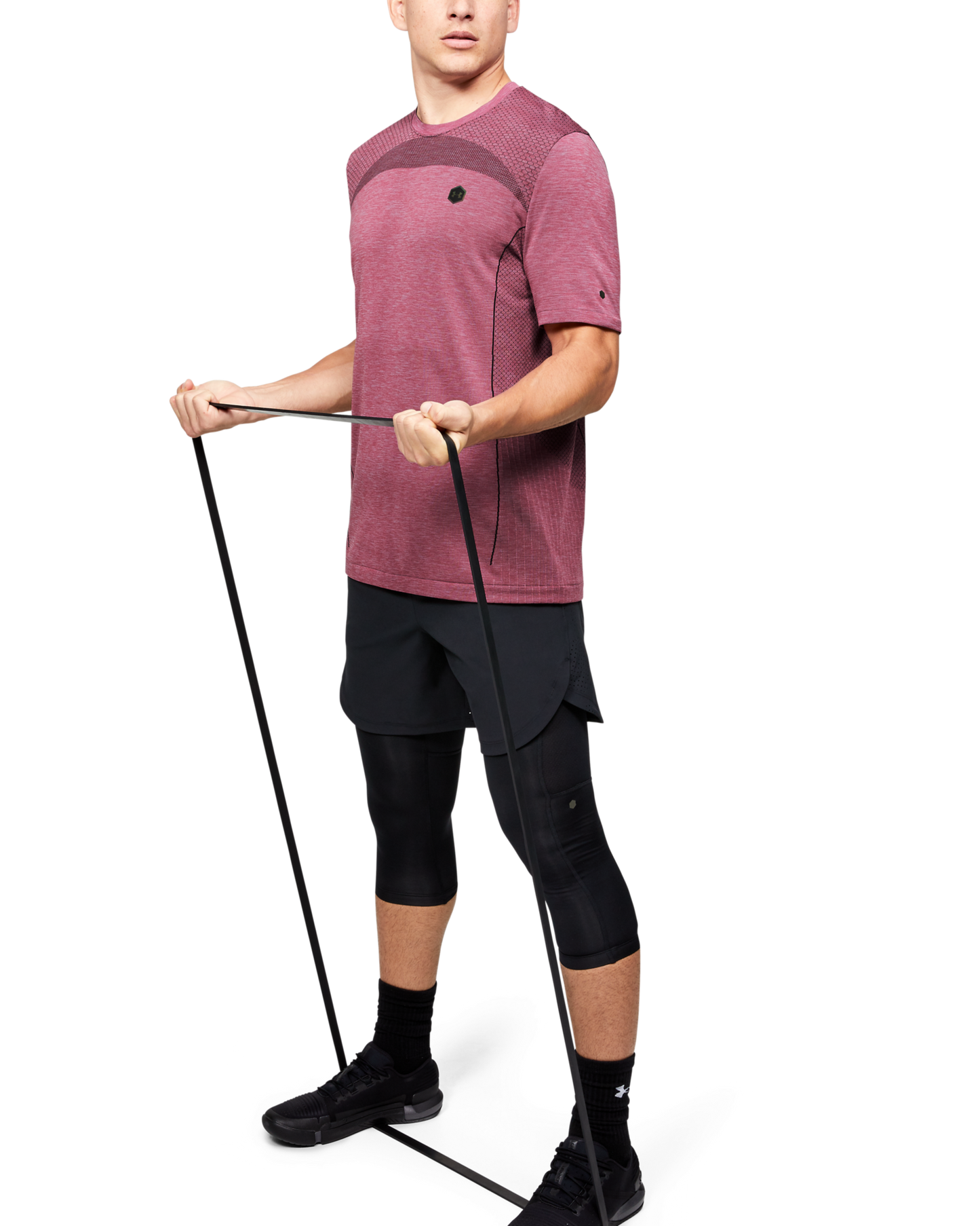 Men's UA RUSH™ Seamless Fitted Short Sleeve