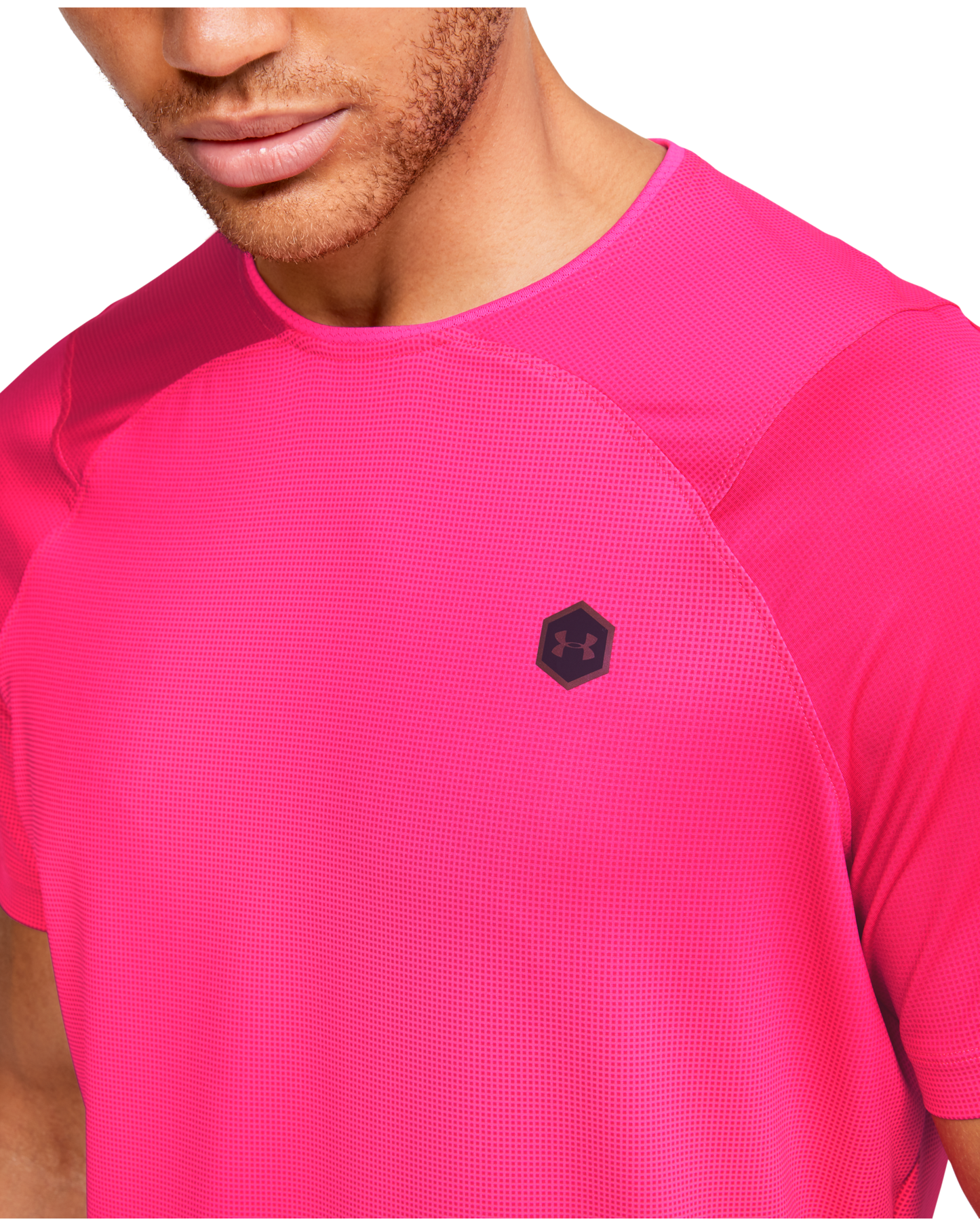 Men's UA RUSH™ HeatGear® Fitted Short Sleeve Printed