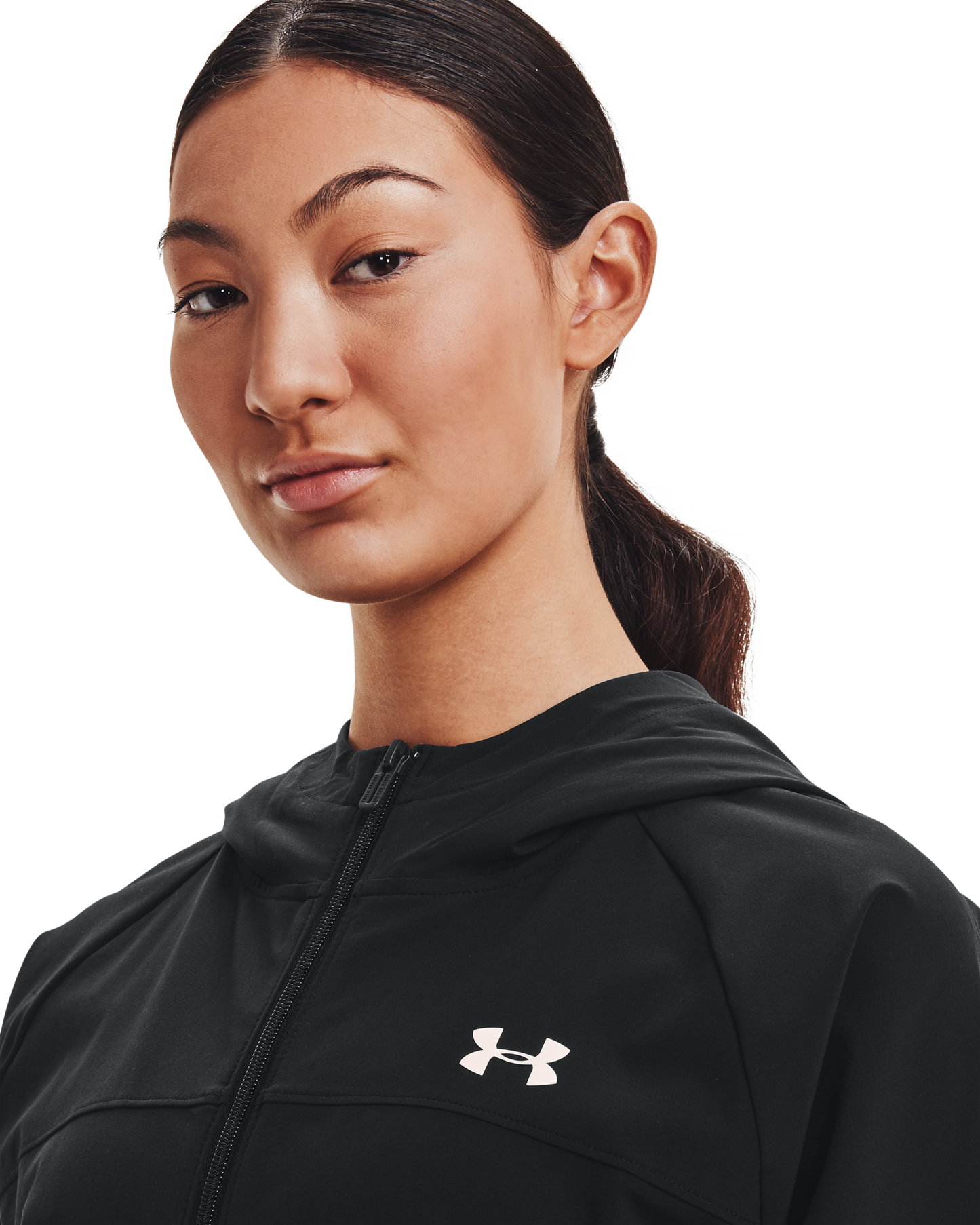 Women's UA Woven Branded Full Zip Hoodie