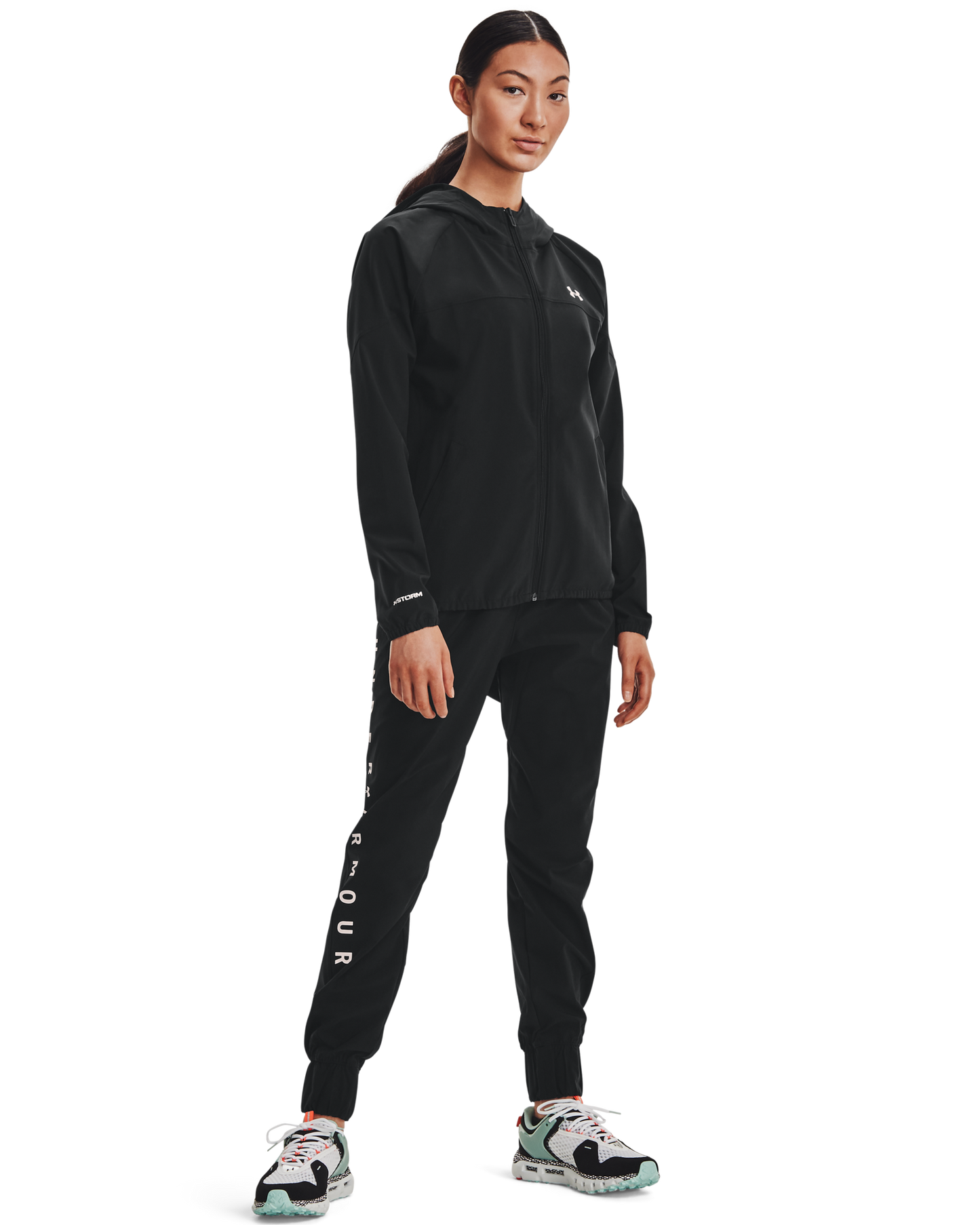 Women's UA Woven Branded Full Zip Hoodie