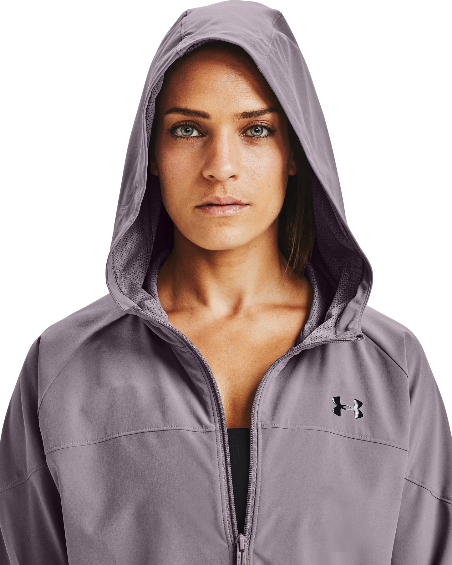 Women's UA Woven Branded Full Zip Hoodie