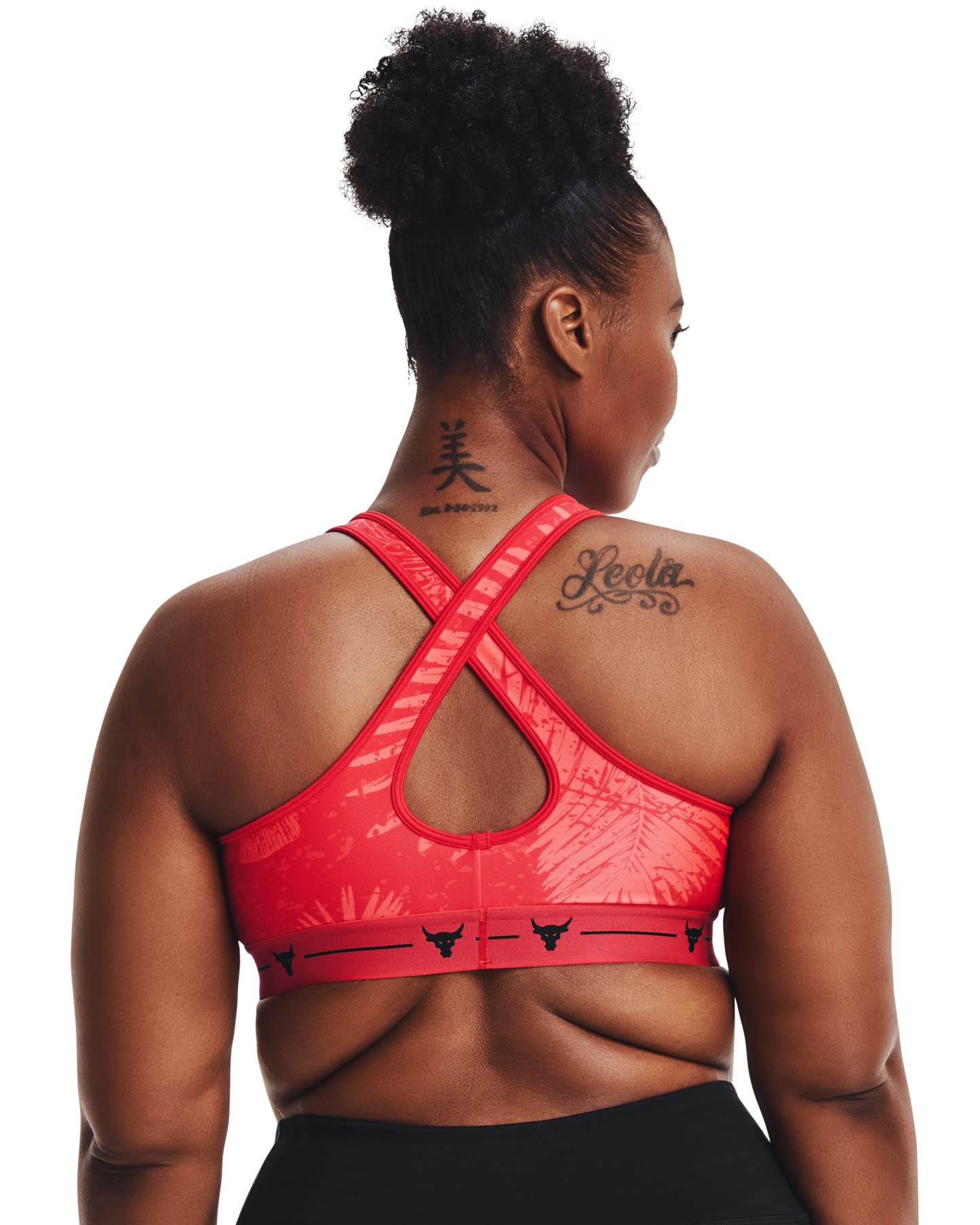Women's Project Rock Armour Mid Crossback Printed Sports Bra