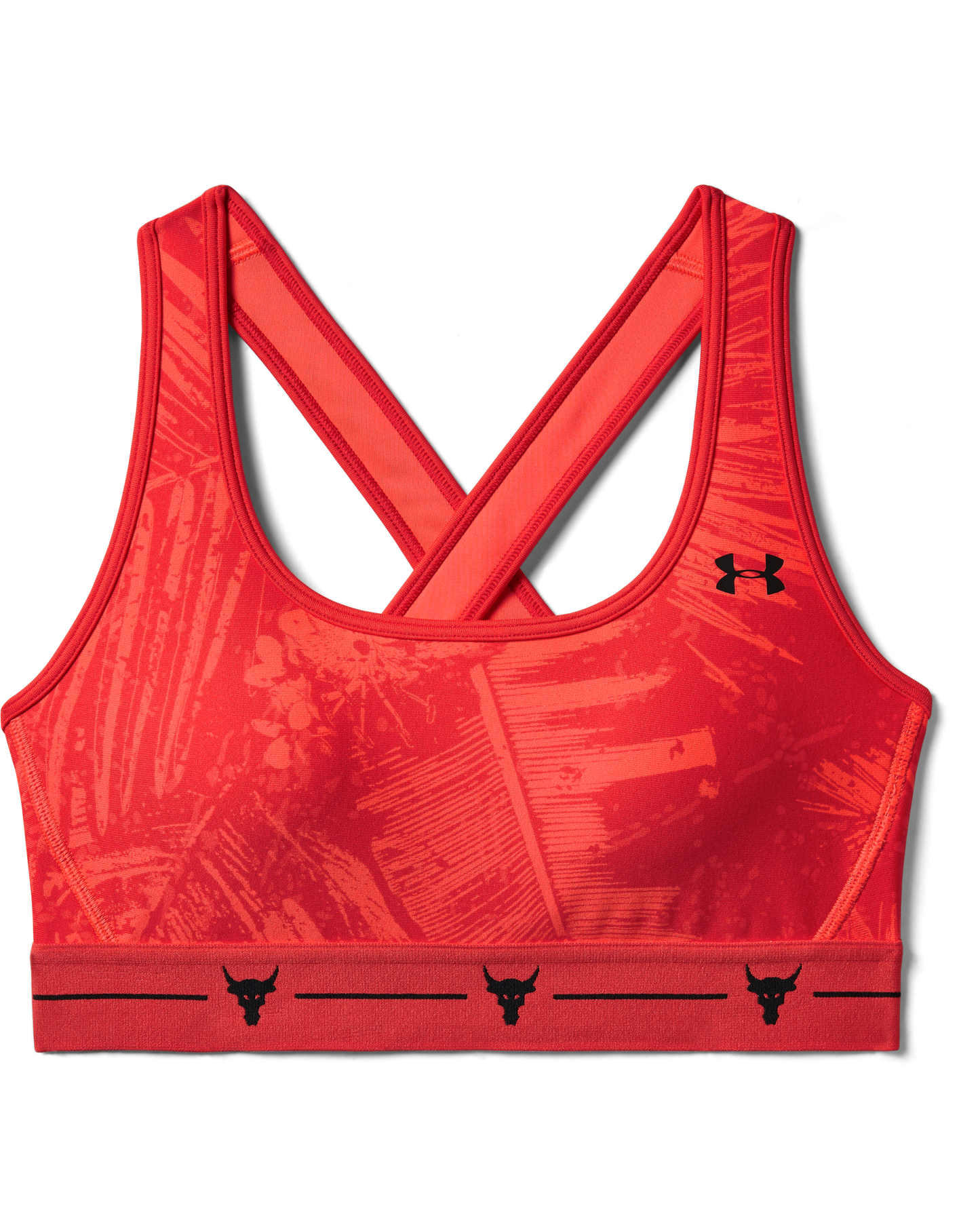 Women's Project Rock Armour Mid Crossback Printed Sports Bra