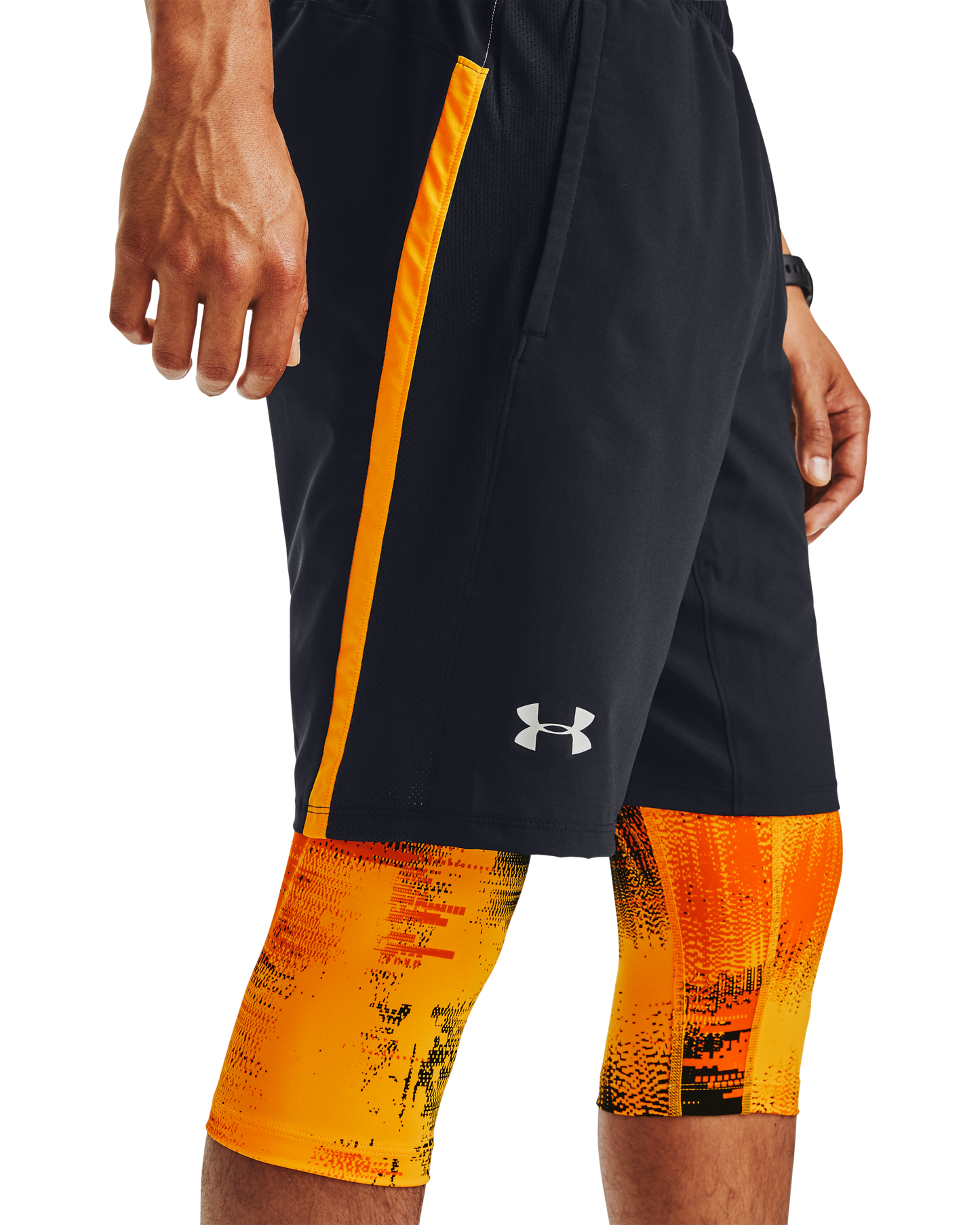 Men's UA Launch SW Long 2-in-1 Printed Shorts
