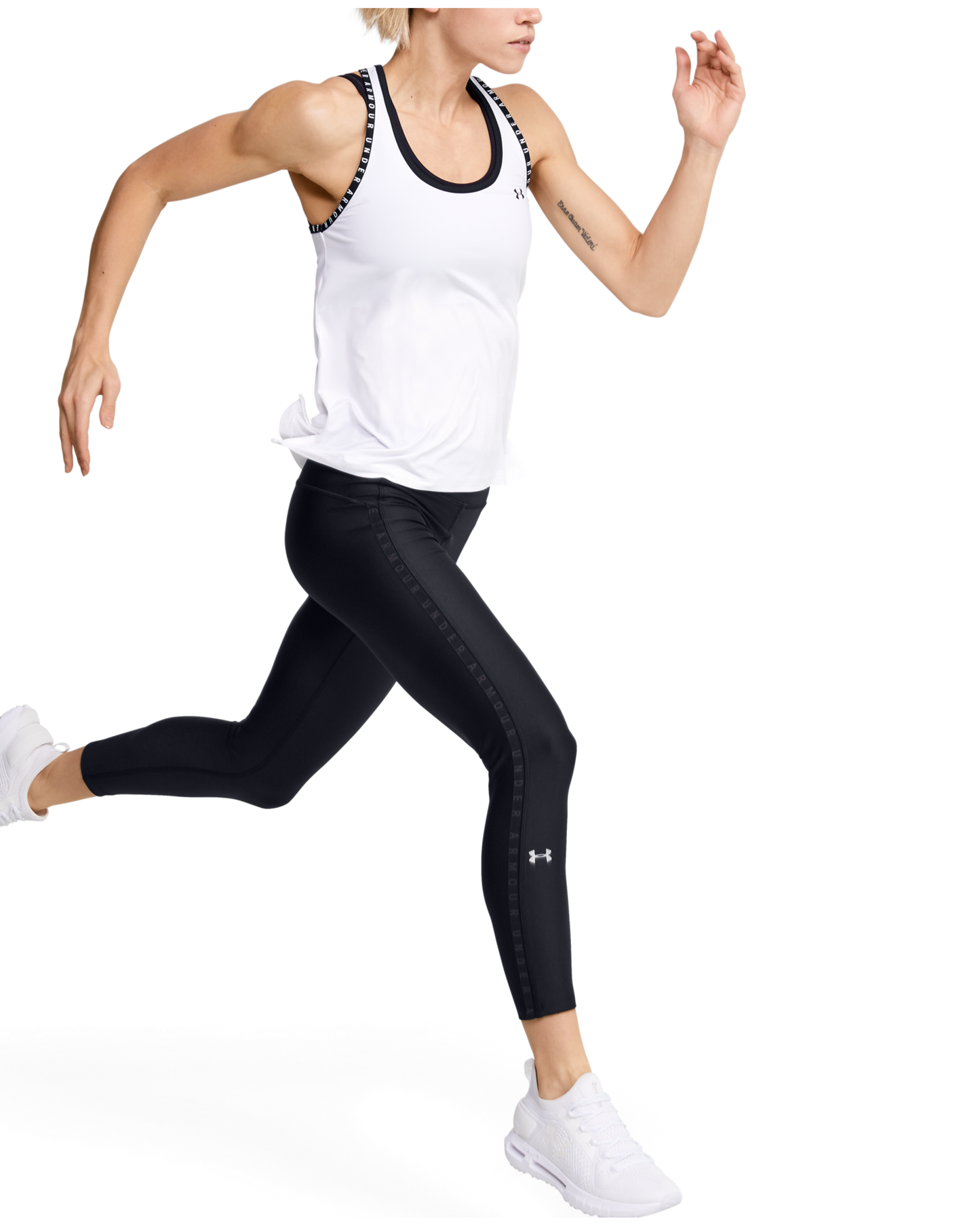 Women's HeatGear® Armour Vertical Branded Ankle Crop