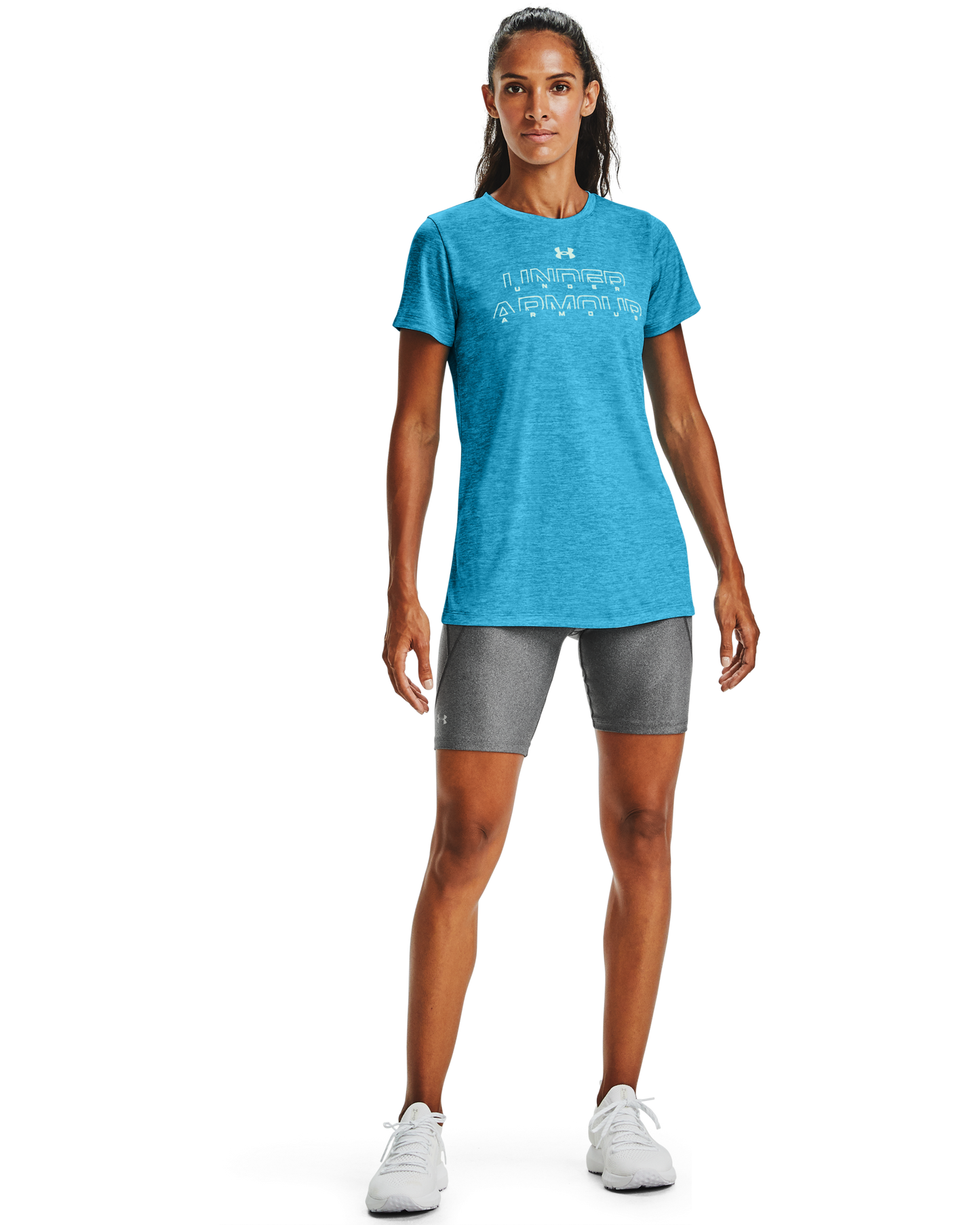 Women's UA Tech™ Twist Graphic Wordmark Short Sleeve Shirt