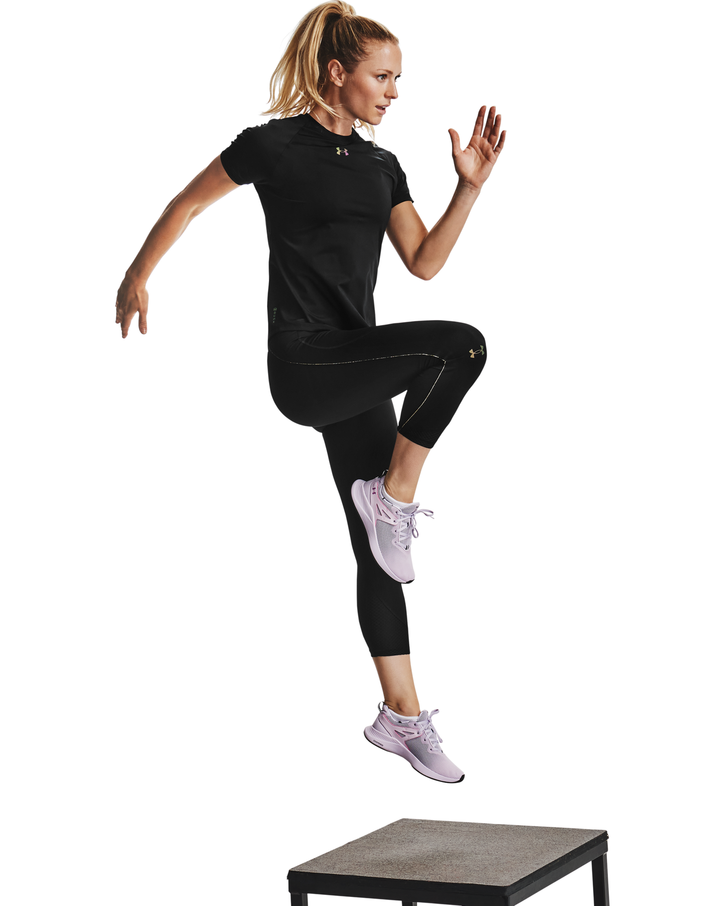 Women's UA RUSH™ Side Piping Crop Leggings