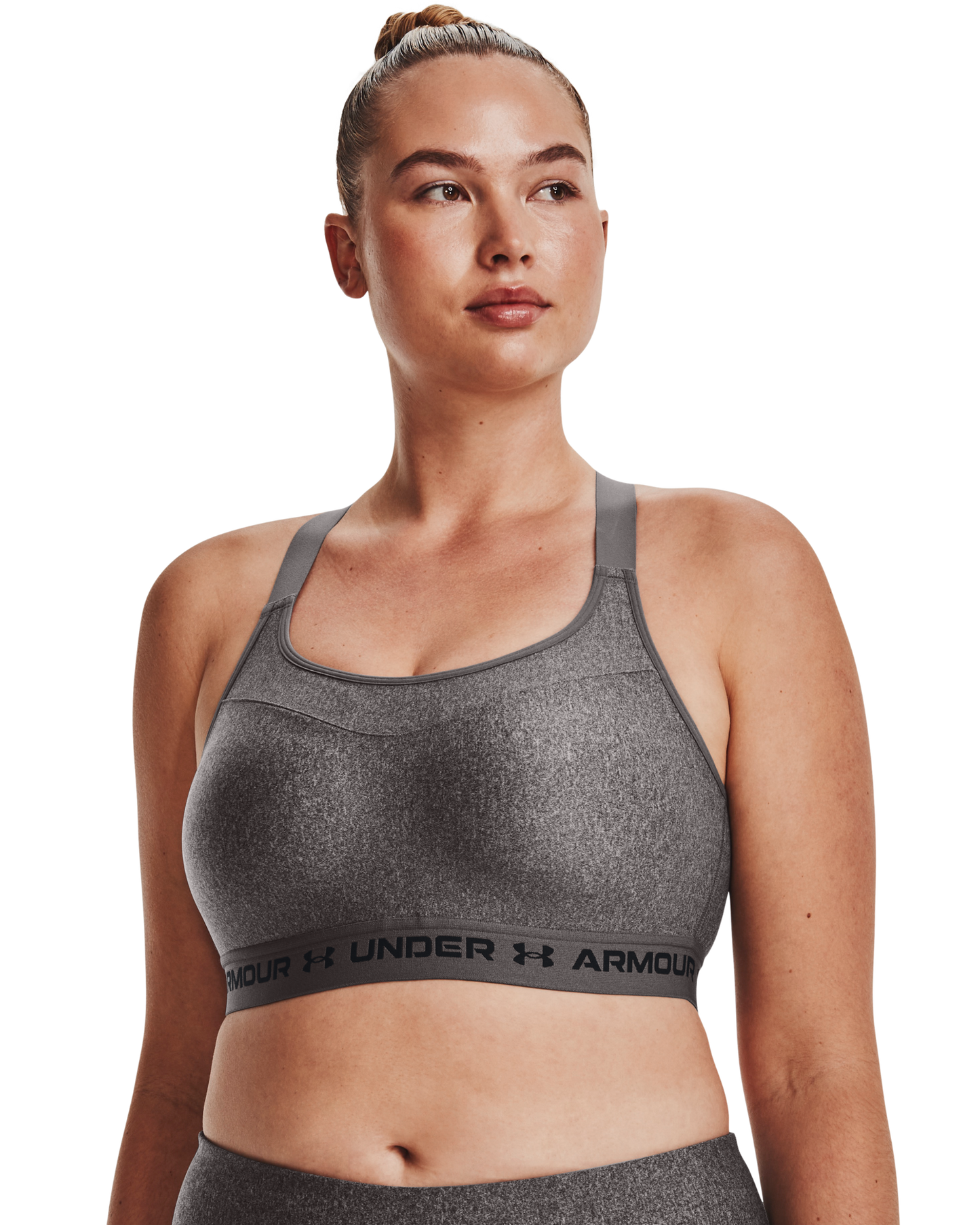 Women's Armour® High Crossback Heather Sports Bra