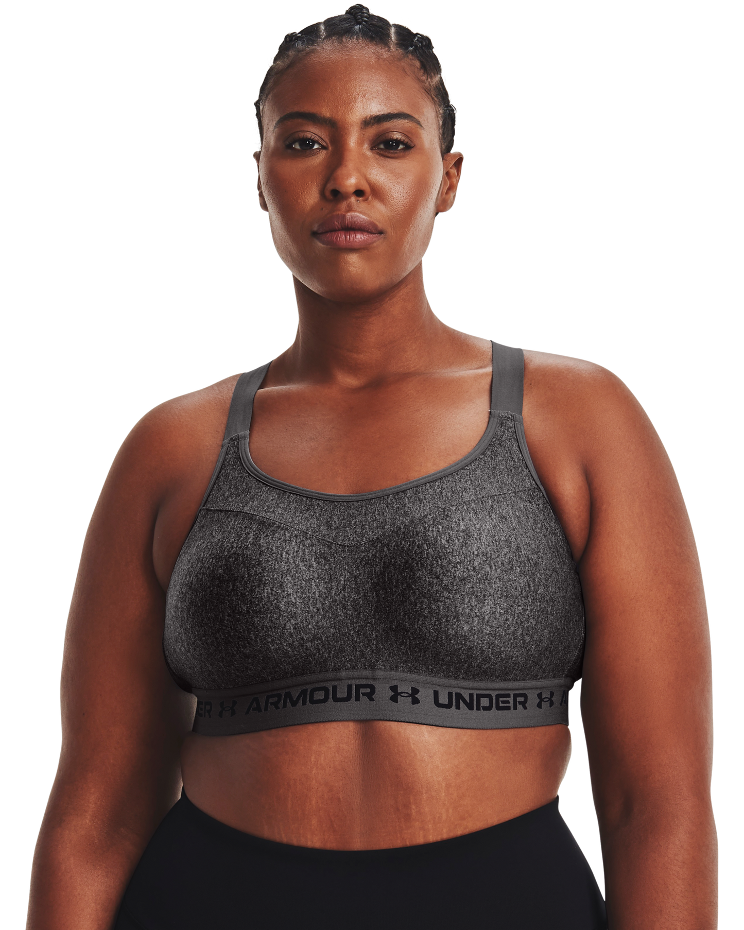 Women's Armour® High Crossback Heather Sports Bra