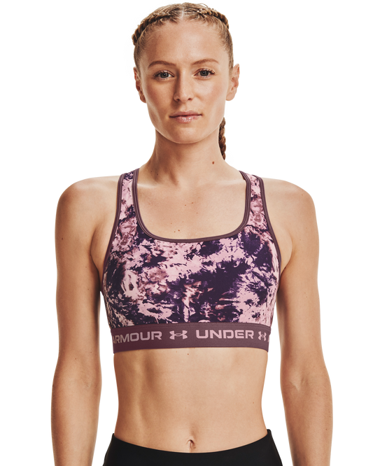 Women's Armour® Mid Crossback Printed Sports Bra