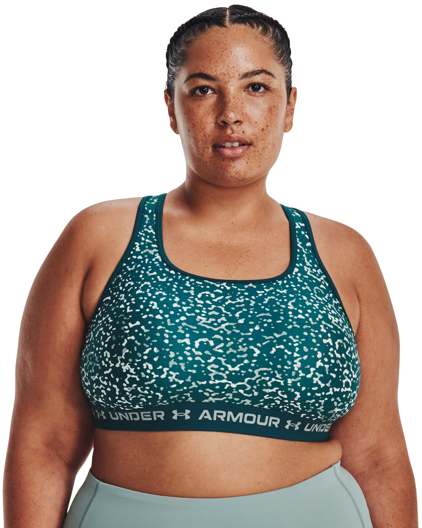 Women's Armour® Mid Crossback Print Sports Bra