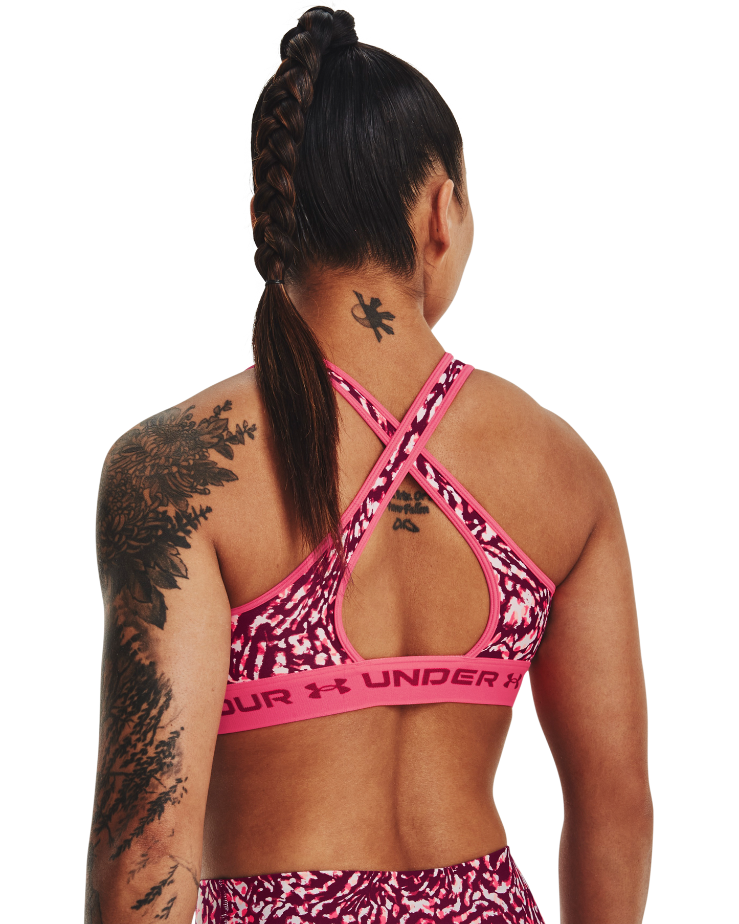 Women's Armour® Mid Crossback Print Sports Bra