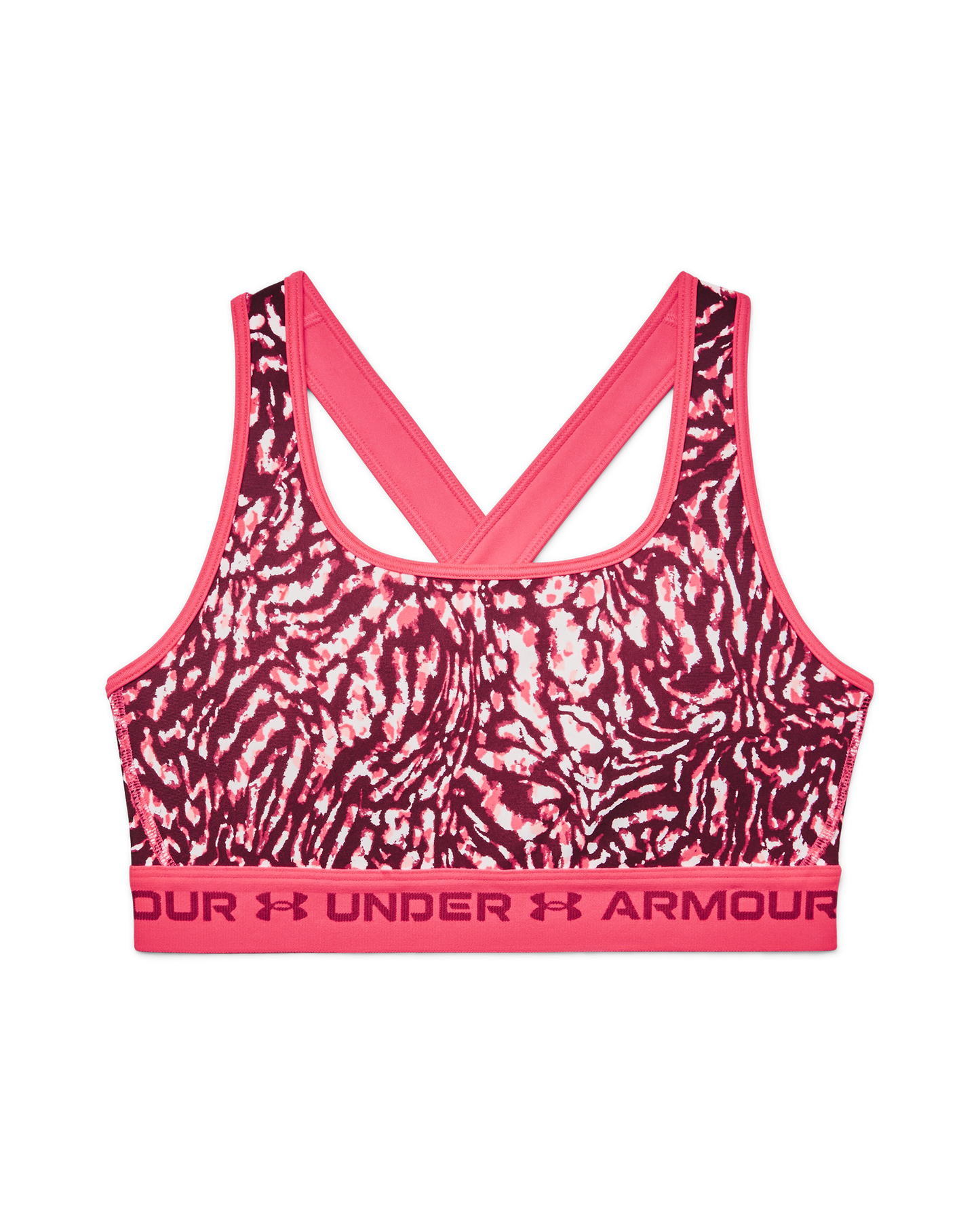 Women's Armour® Mid Crossback Print Sports Bra