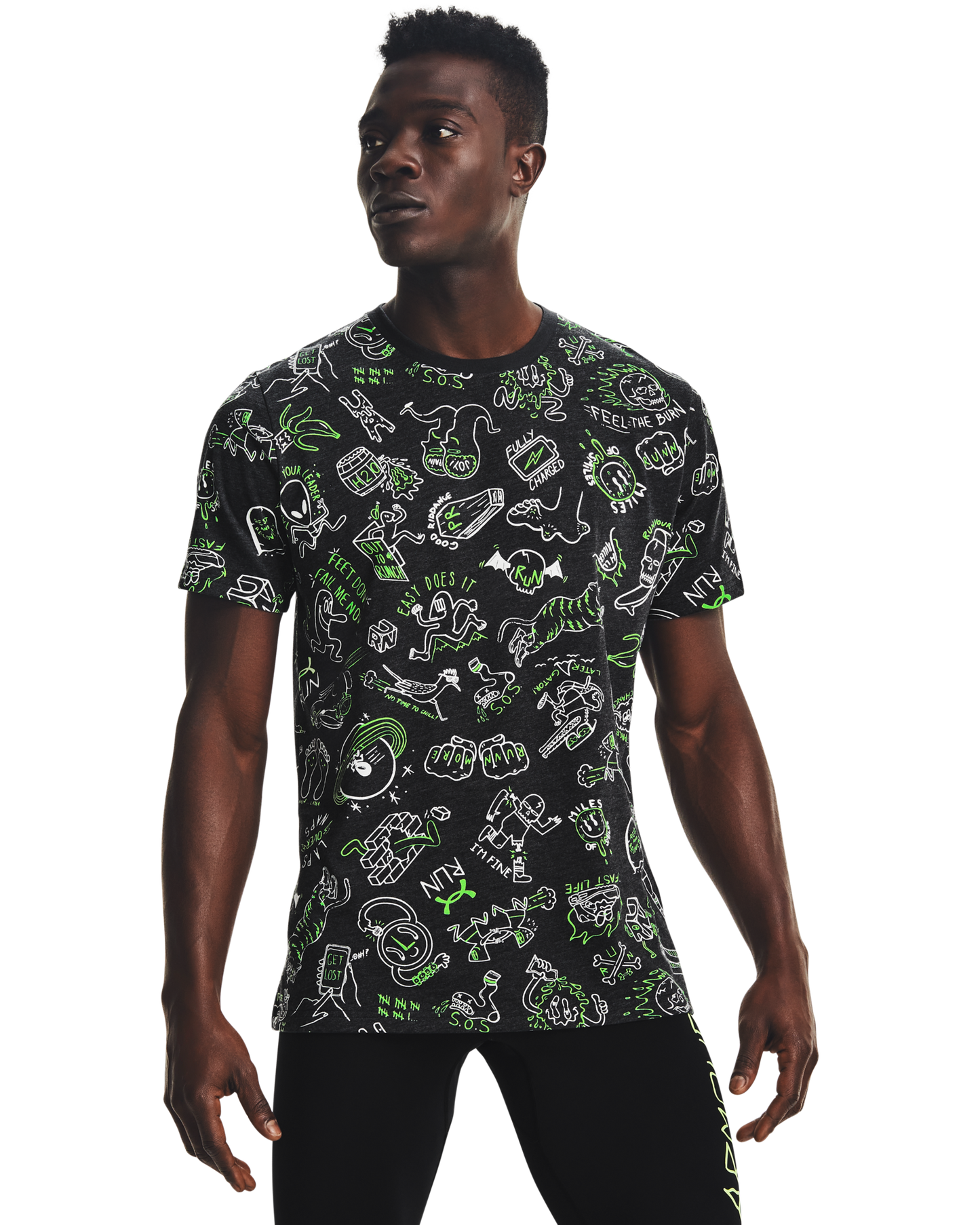 Men's UA Run Your Face Off Print Short Sleeve