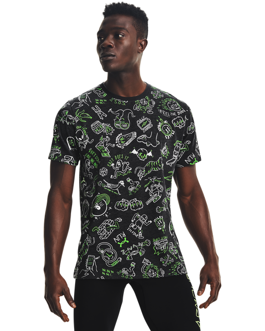 Men's UA Run Your Face Off Print Short Sleeve
