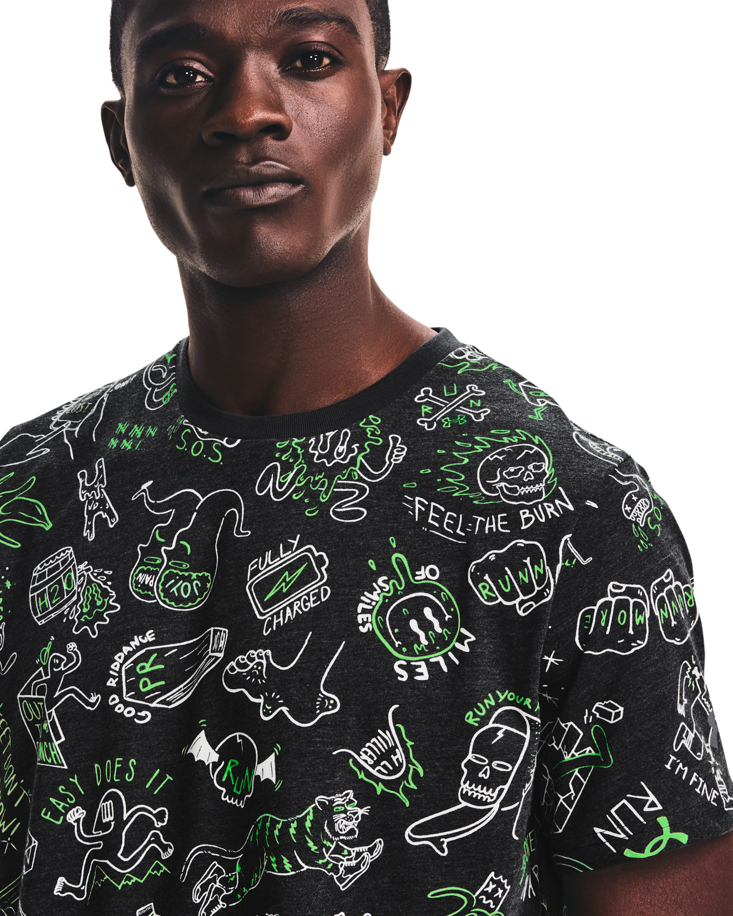 Men's UA Run Your Face Off Print Short Sleeve