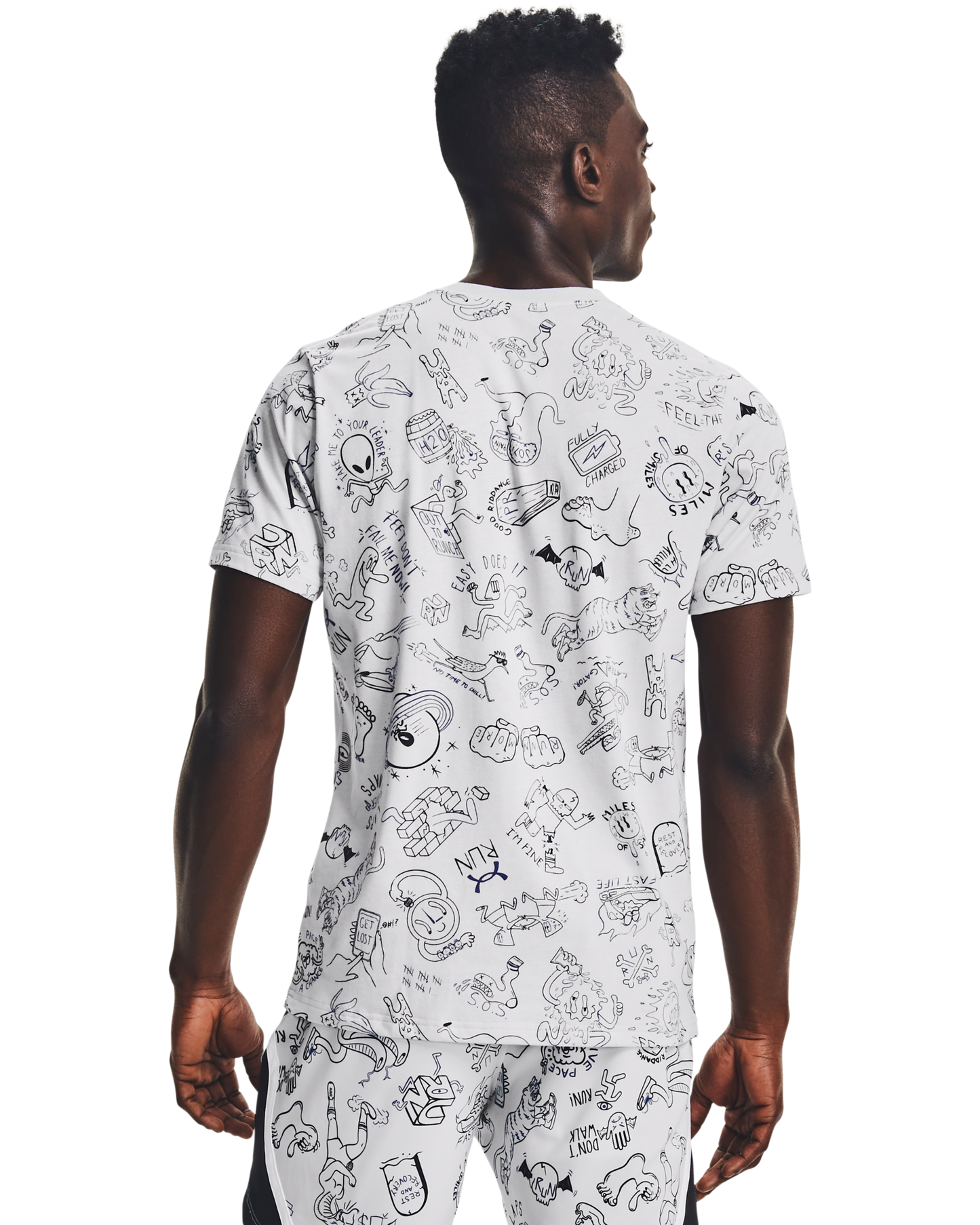Men's UA Run Your Face Off Print Short Sleeve