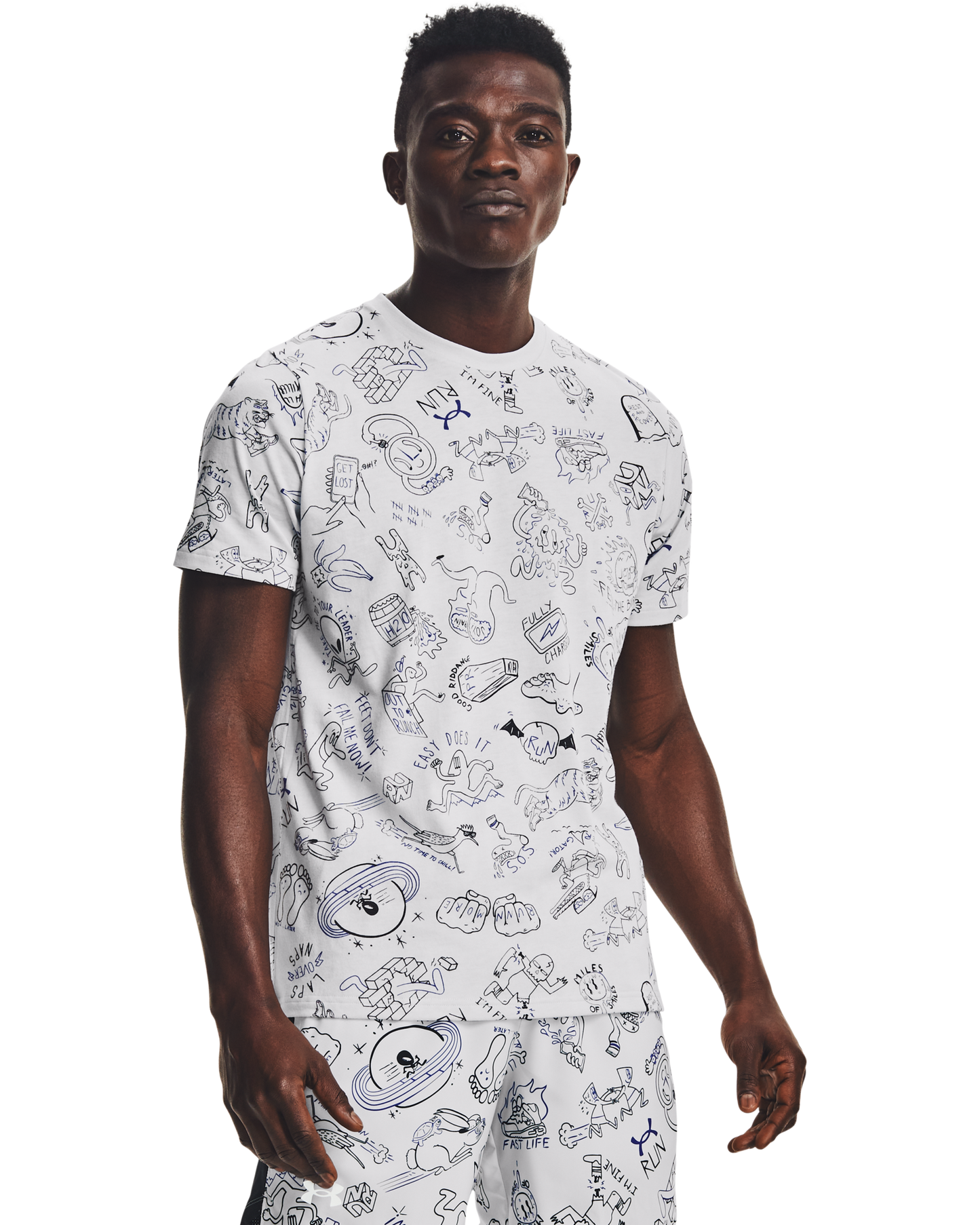 Men's UA Run Your Face Off Print Short Sleeve