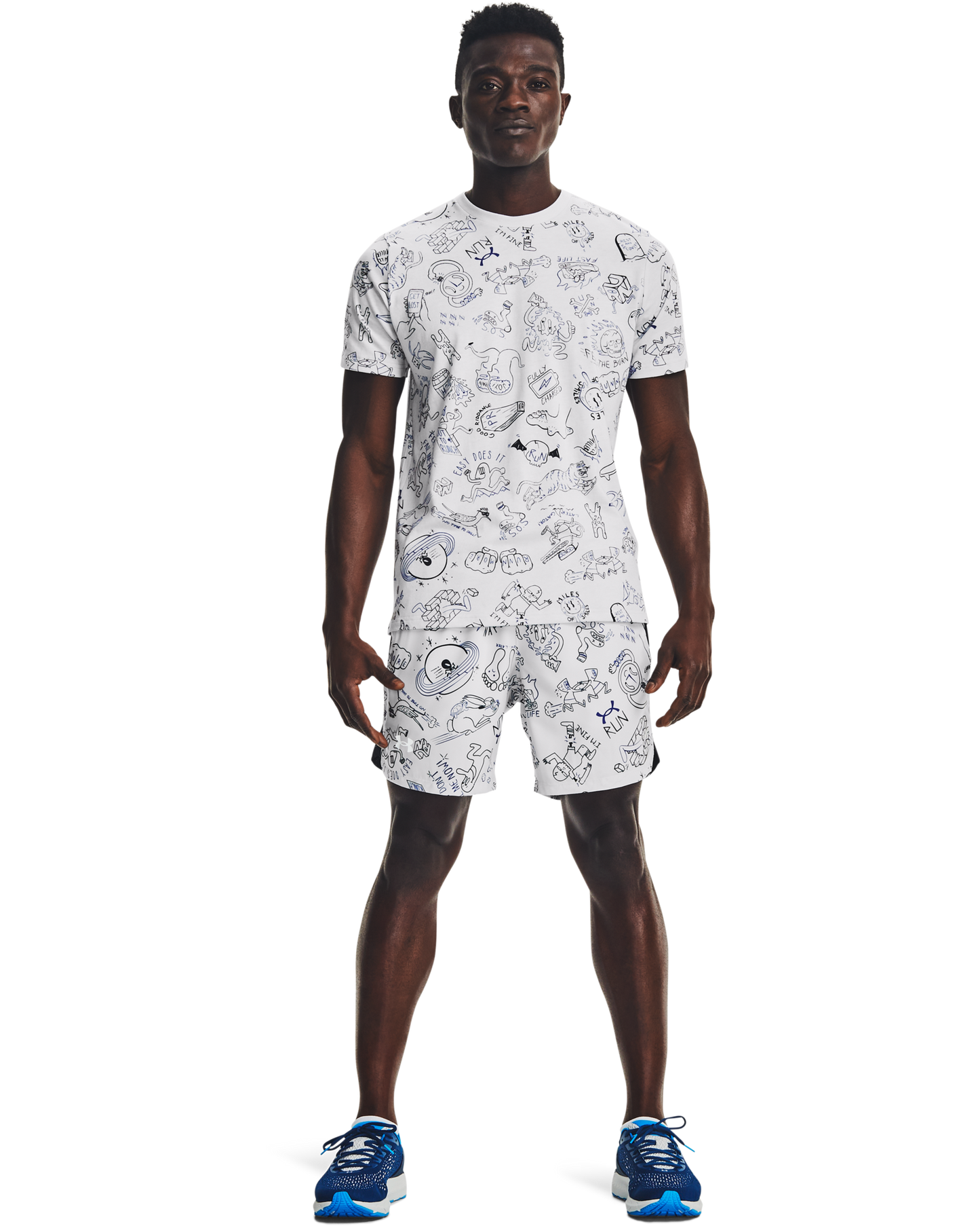 Men's UA Run Your Face Off Print Short Sleeve