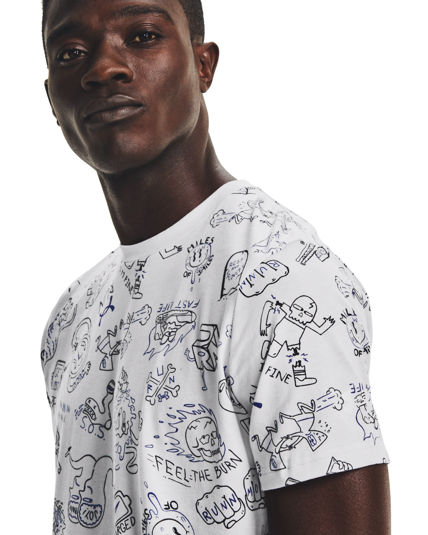 Men's UA Run Your Face Off Print Short Sleeve