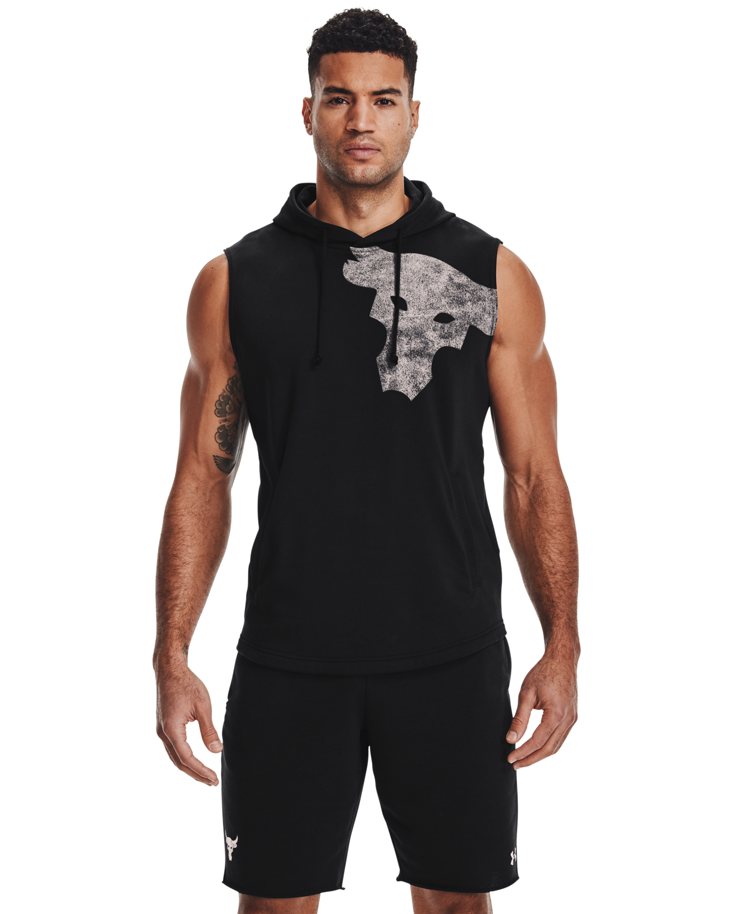 Men's Project Rock Terry Bull Sleeveless Hoodie