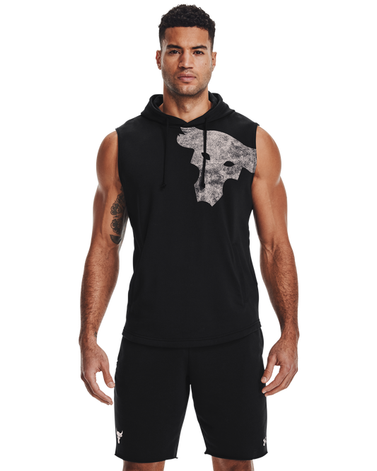 Men's Project Rock Terry Bull Sleeveless Hoodie