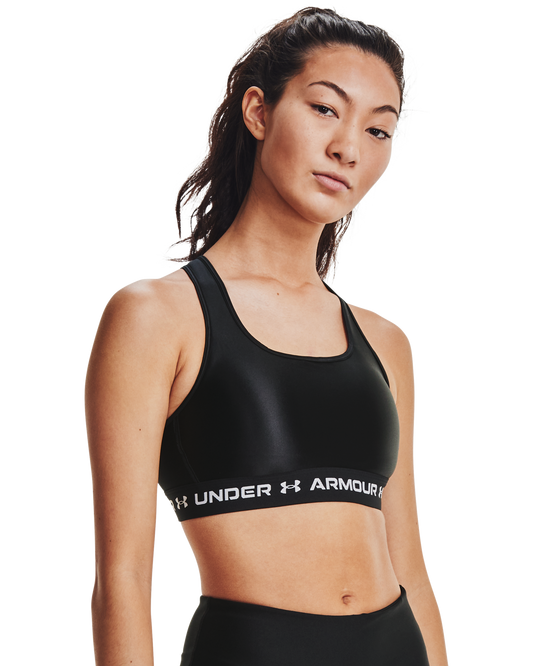 Women's Armour® Mid Crossback Matte/Shine Sports Bra
