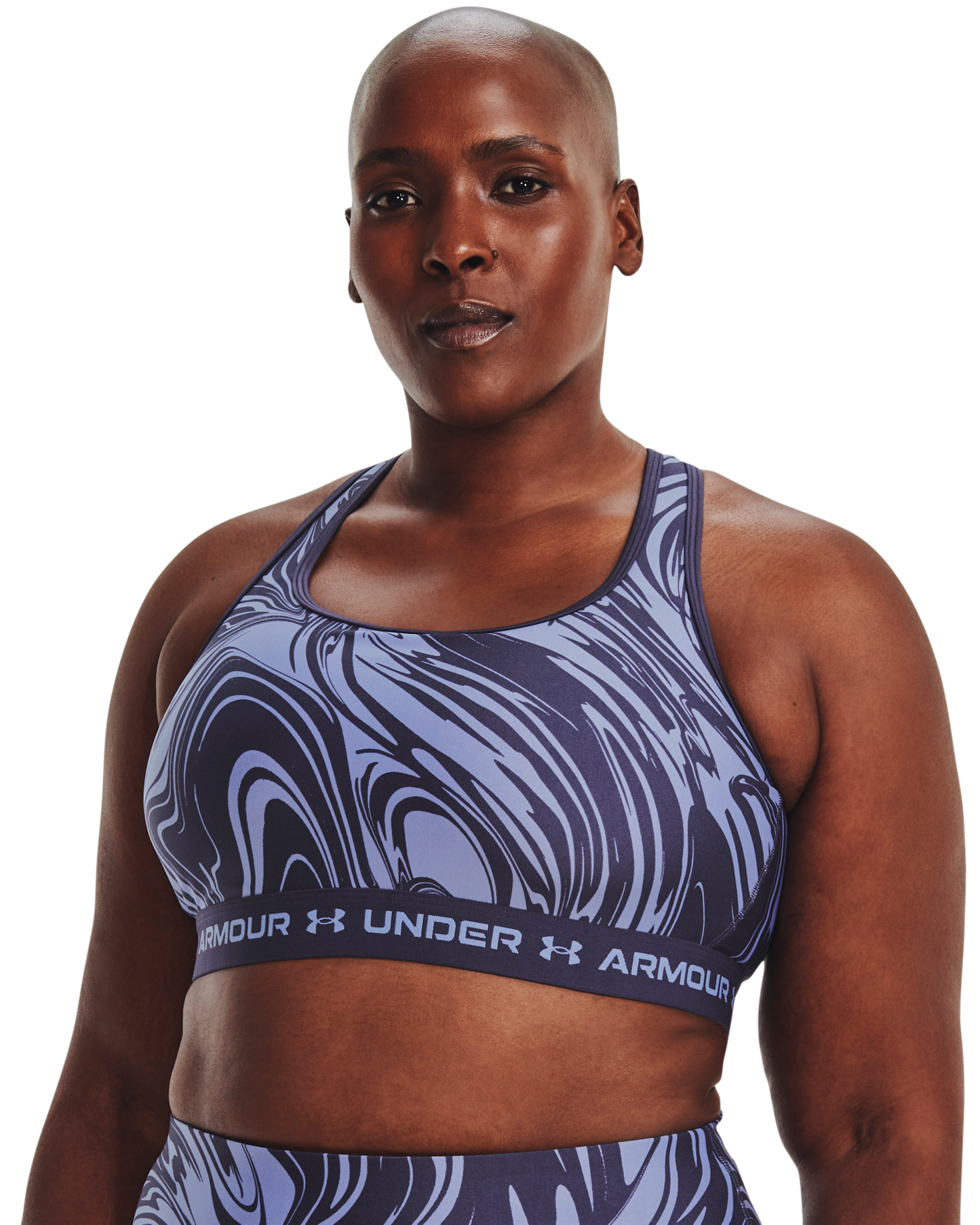Women's Armour® Mid Crossback Print Sports Bra