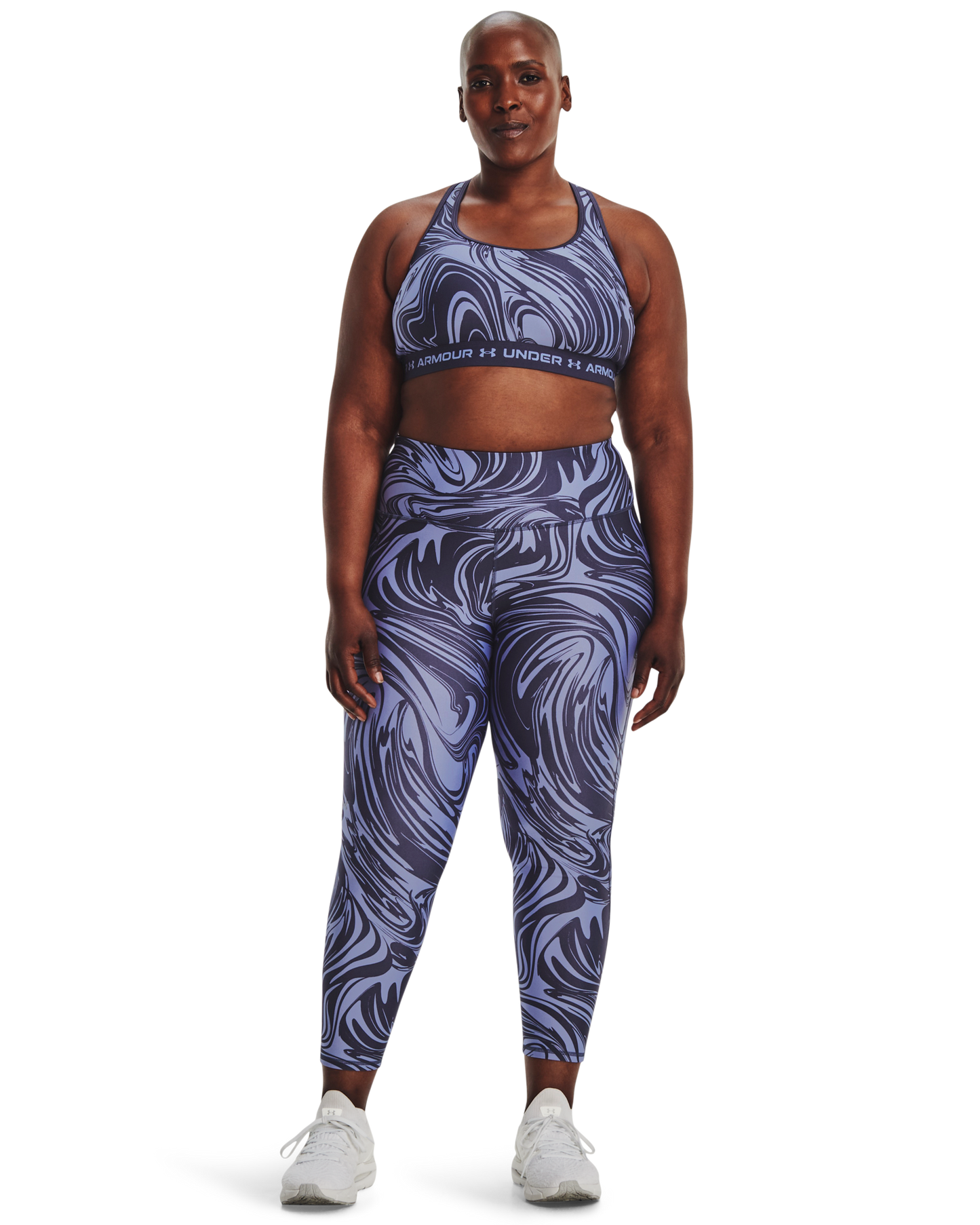 Women's Armour® Mid Crossback Print Sports Bra