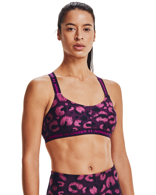 Women's UA Crossback Low Print Sports Bra