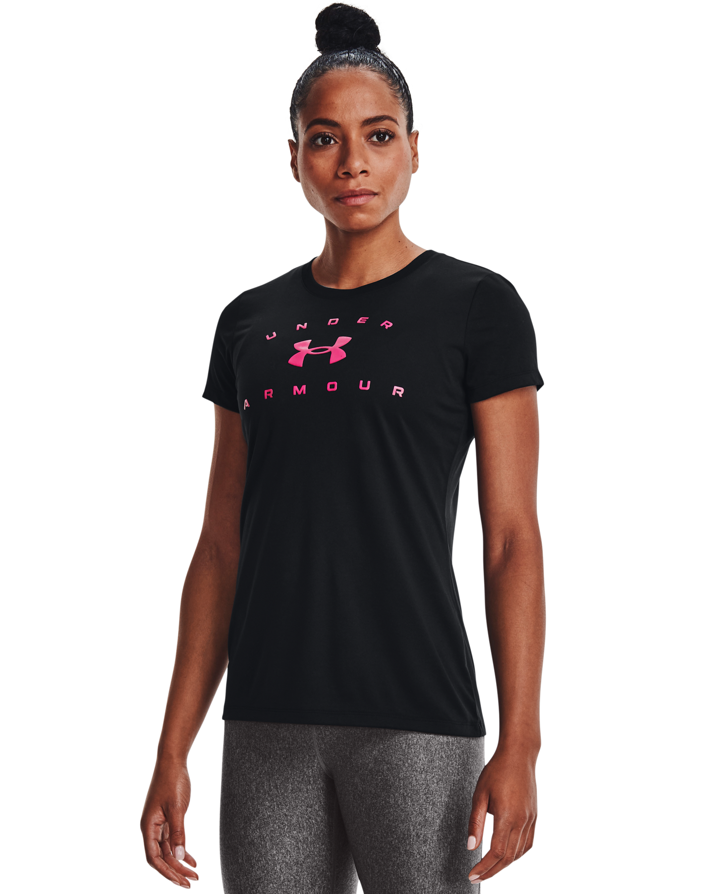 Women's UA Tech™ Solid Logo Arch Short Sleeve
