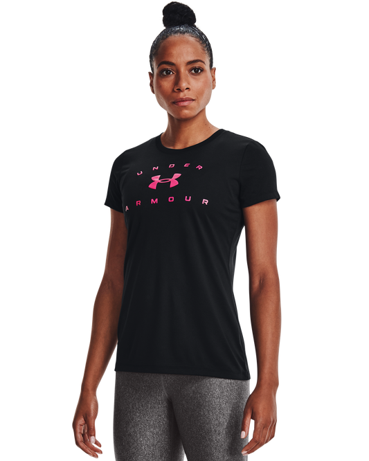 Women's UA Tech™ Solid Logo Arch Short Sleeve
