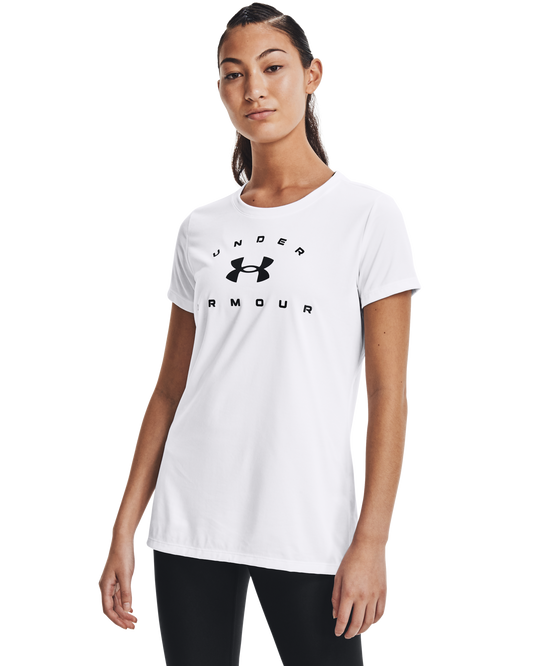 Women's UA Tech™ Solid Logo Arch Short Sleeve
