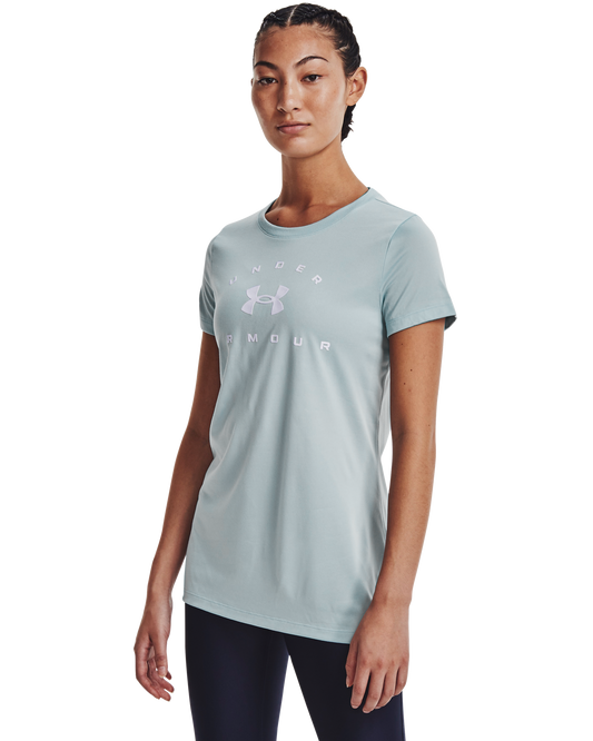 Women's UA Tech™ Solid Logo Arch Short Sleeve