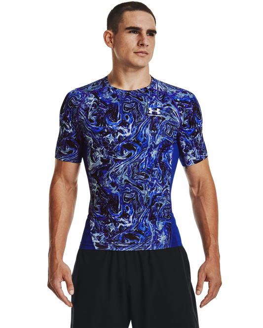 Men's HeatGear® Armour Compression Printed Short Sleeve