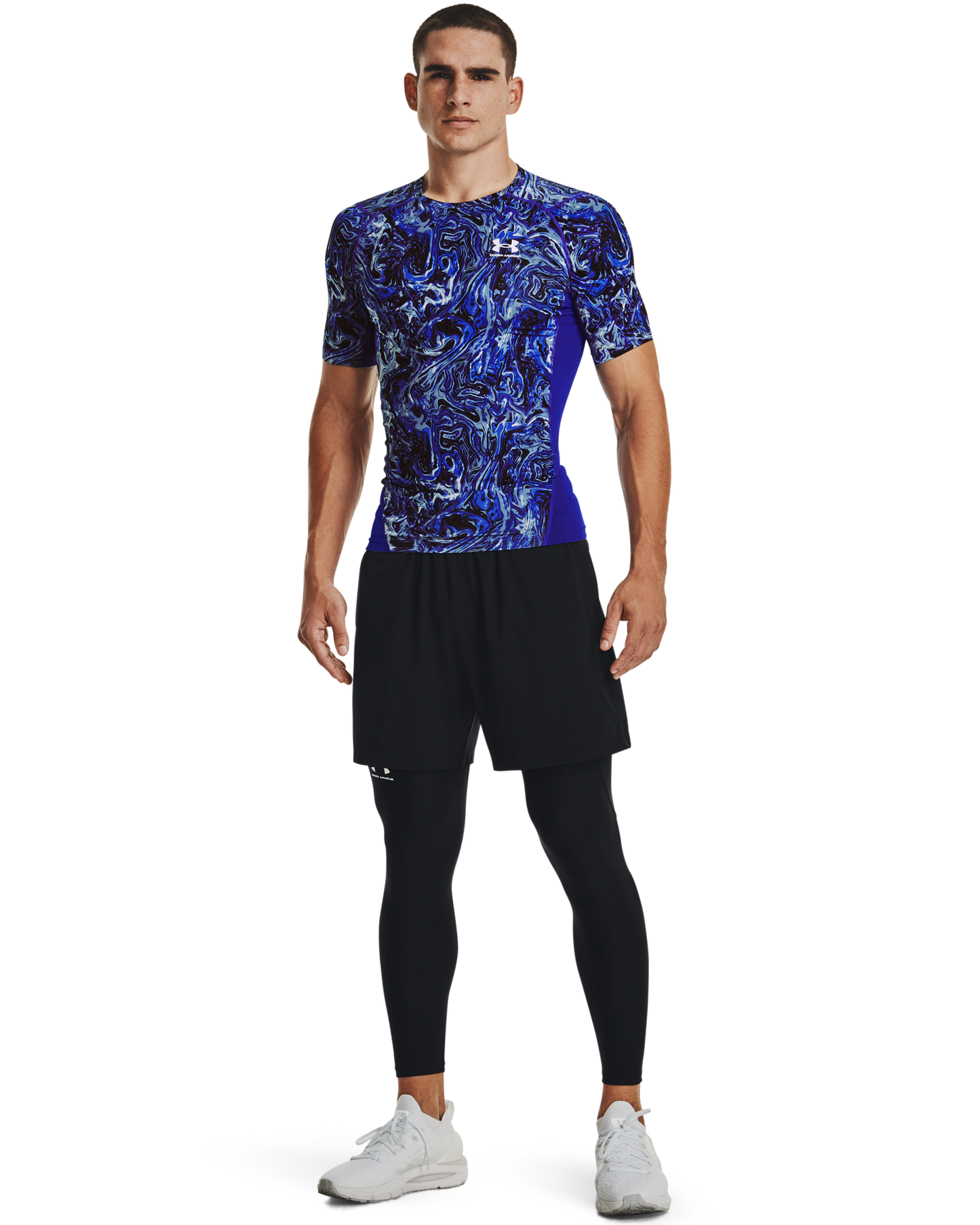 Men's HeatGear® Armour Compression Printed Short Sleeve