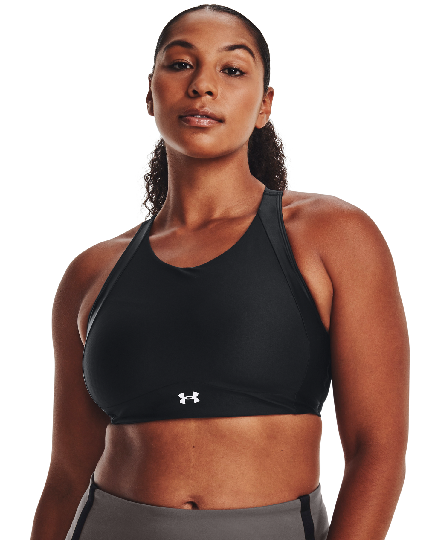 Women's UA Infinity Mid High Neck Shine Sports Bra