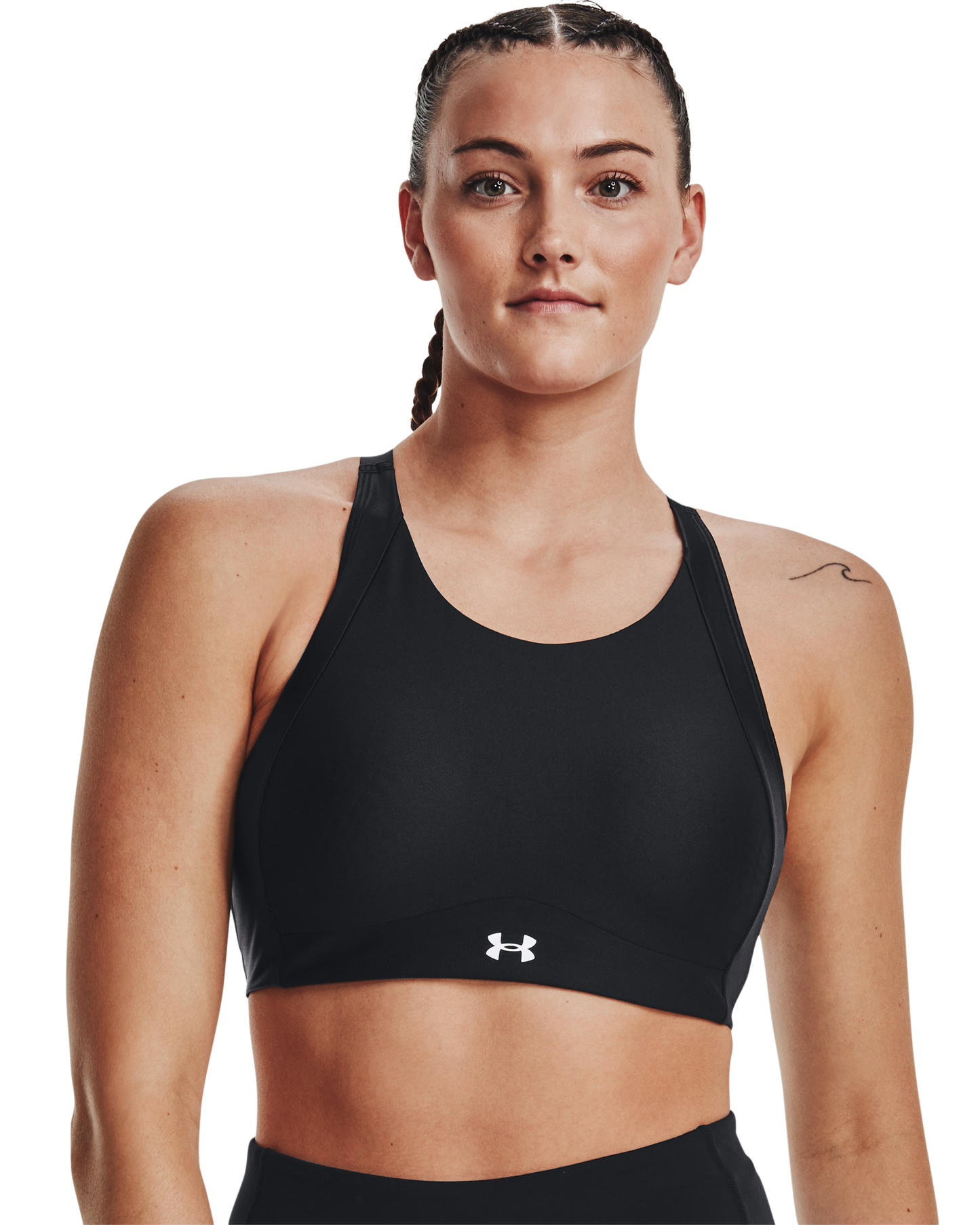 Women's UA Infinity Mid High Neck Shine Sports Bra