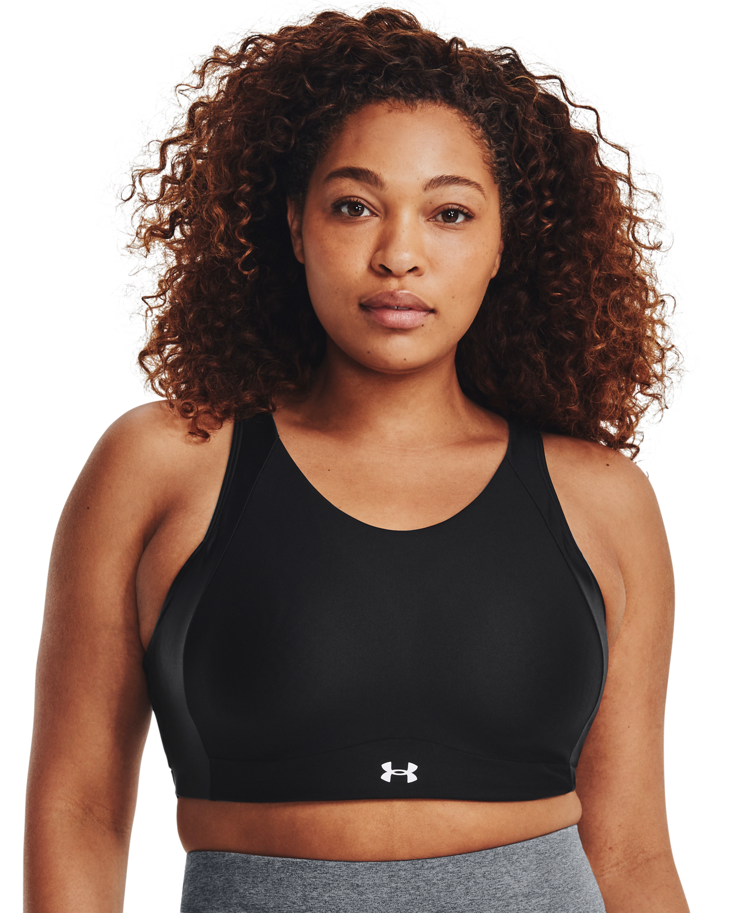 Women's UA Infinity Mid High Neck Shine Sports Bra