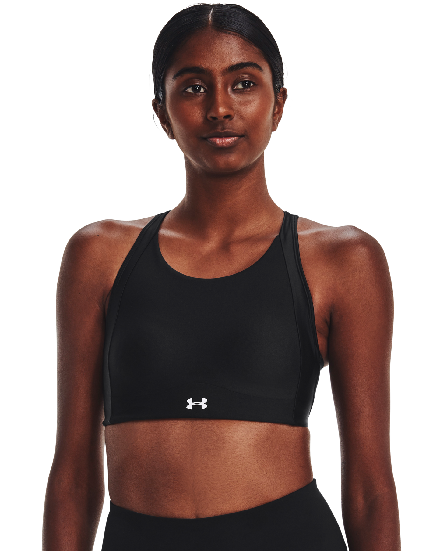 Women's UA Infinity Mid High Neck Shine Sports Bra