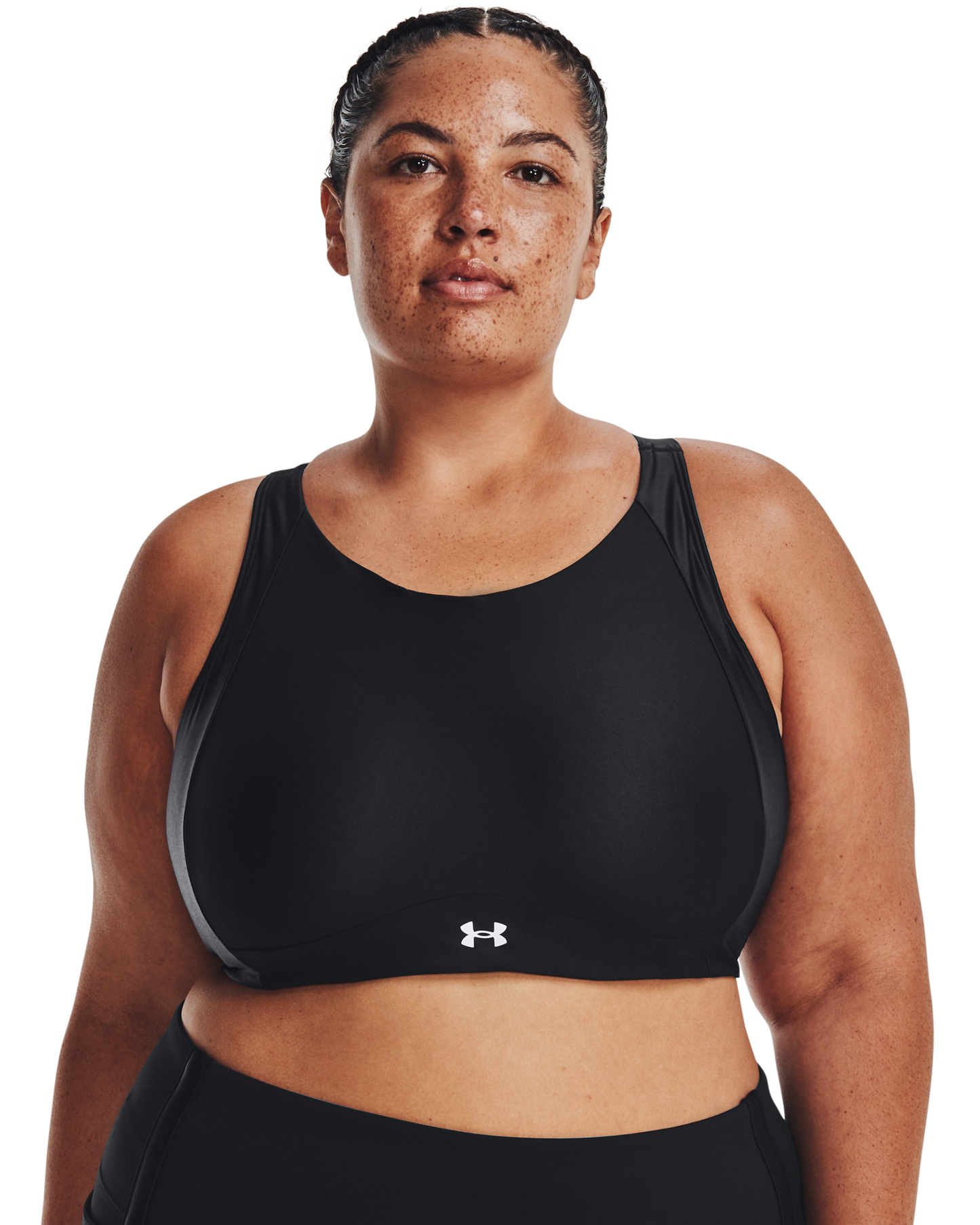 Women's UA Infinity Mid High Neck Shine Sports Bra