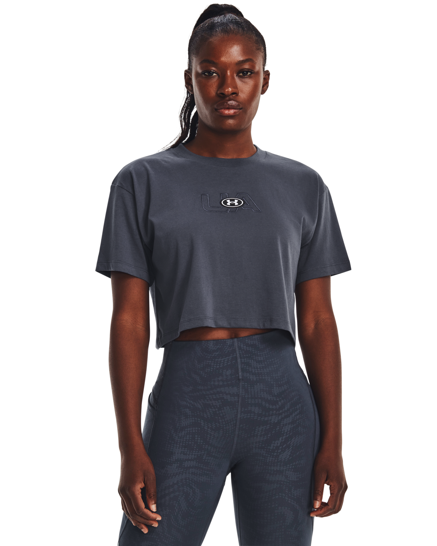 Women's UA Branded Logo Crop Short Sleeve